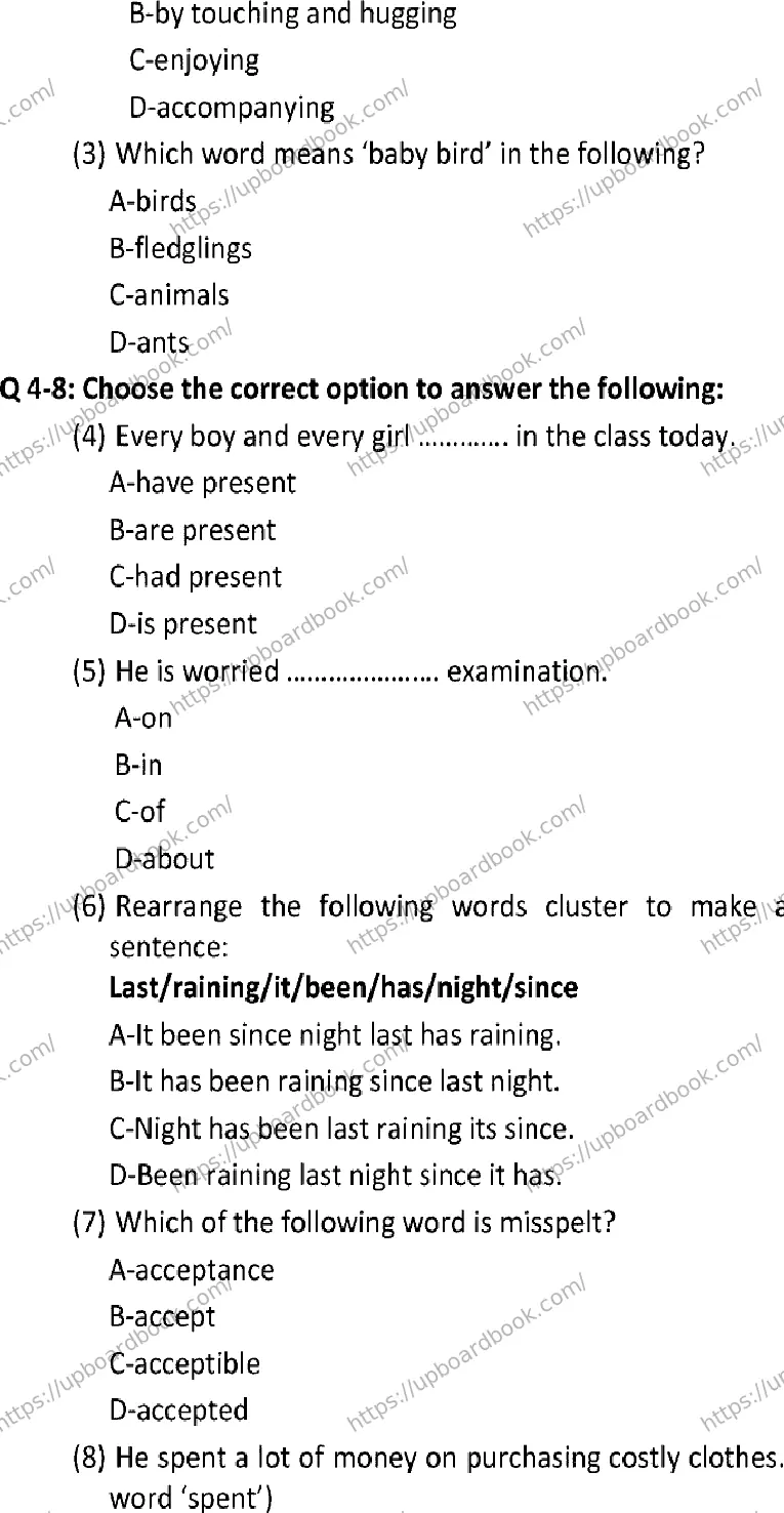UP Board Class 10th ENGLISH-917 Previous Year Question Paper Image 2