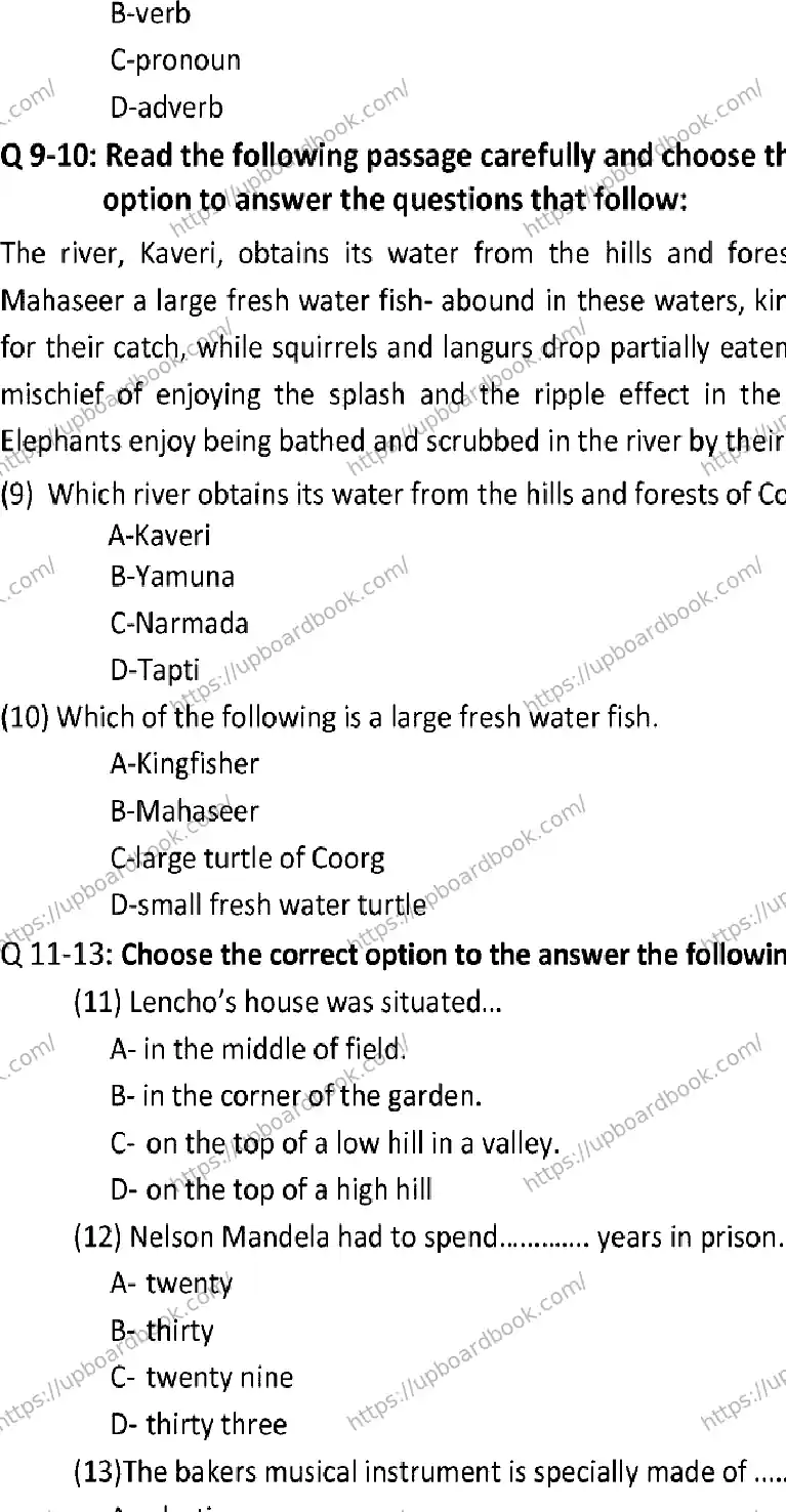 UP Board Class 10th ENGLISH-917 Previous Year Question Paper Image 3