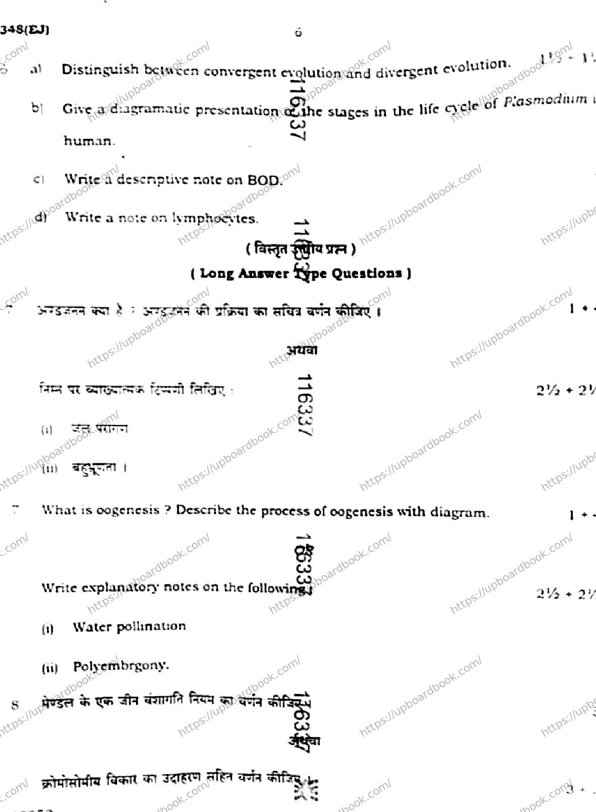 UP Board Class 12th BIOLOGY-348-EJ Previous Year Question Paper Image 6