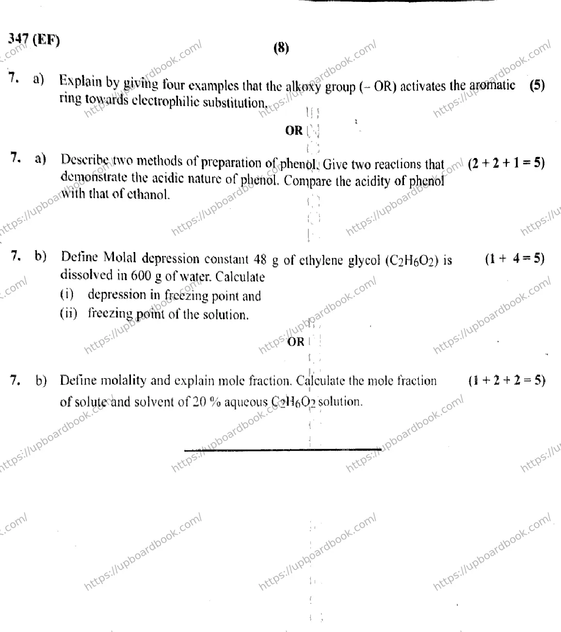 UP Board Class 12th CHEMISTRY-347-EF Previous Year Question Paper Image 8