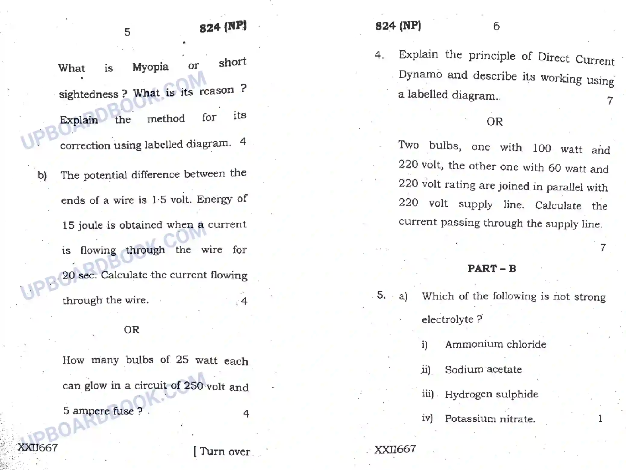 UP Board Class 10th Science 2020 (824 NP) Previous Year Question Paper Image 9