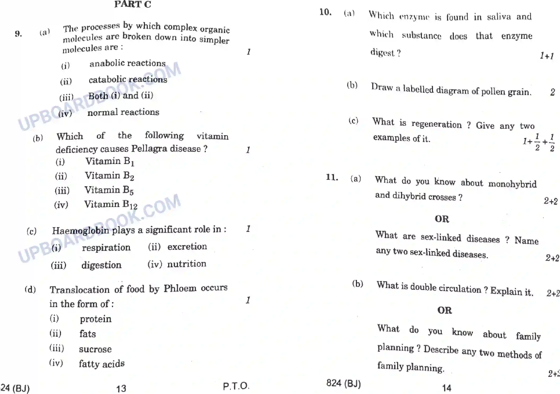 UP Board Class 10th Science 2022 (824 BJ) Previous Year Question Paper Image 7