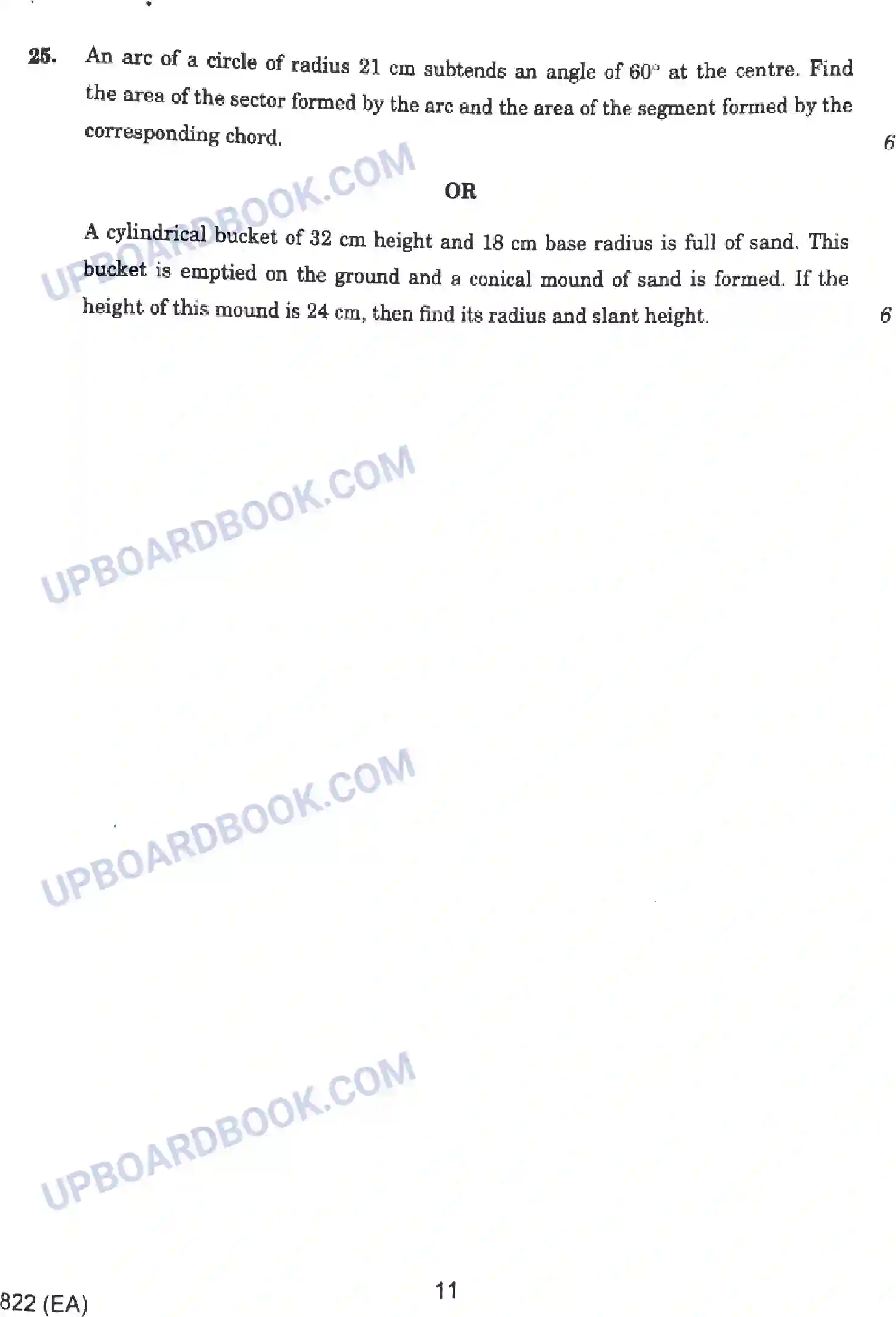 UP Board Class 10th Mathematics Previous Year Question Paper Image 11