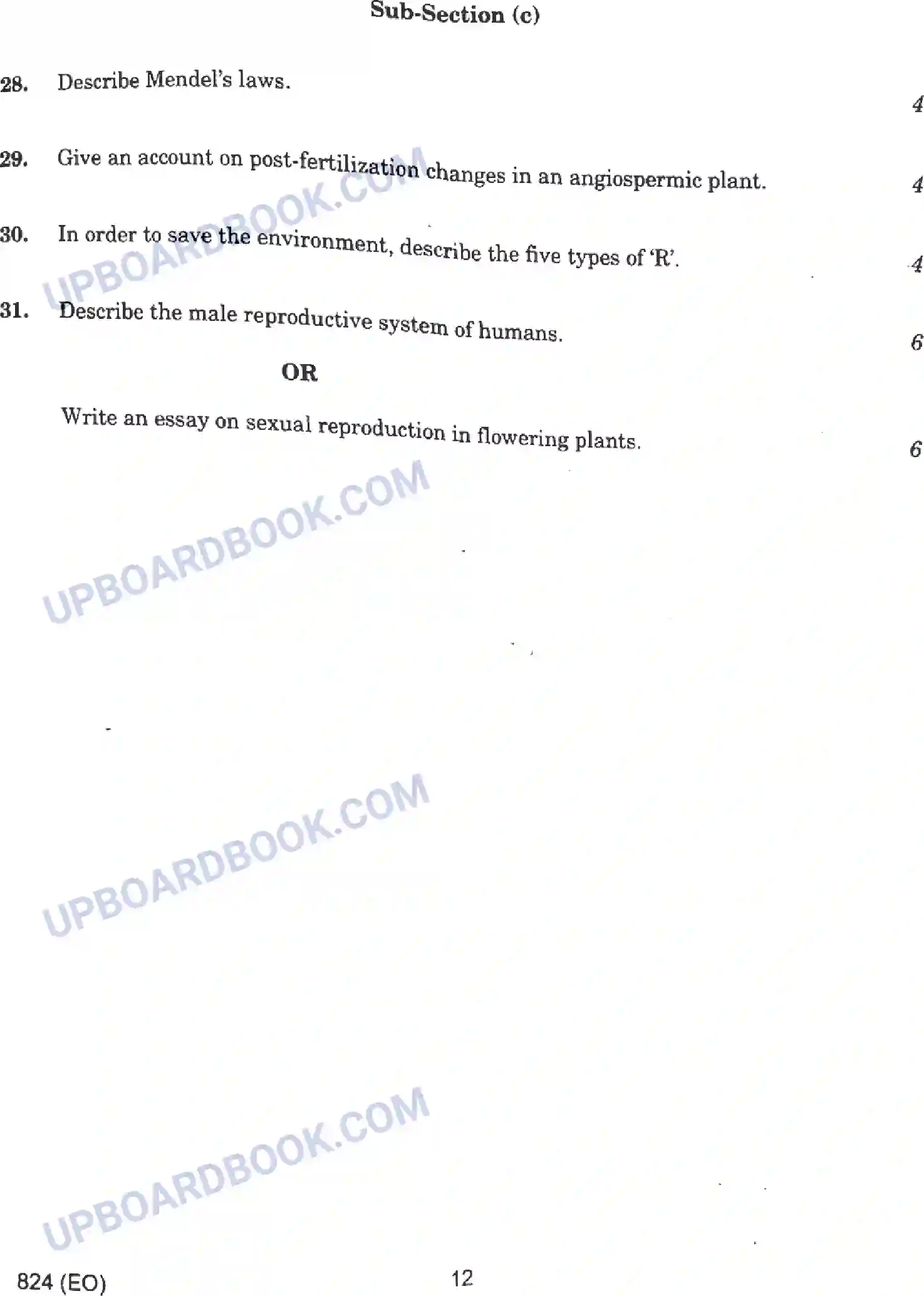 UP Board Class 10th Science - 824-EO - 2023 Previous Year Question Paper Image 12