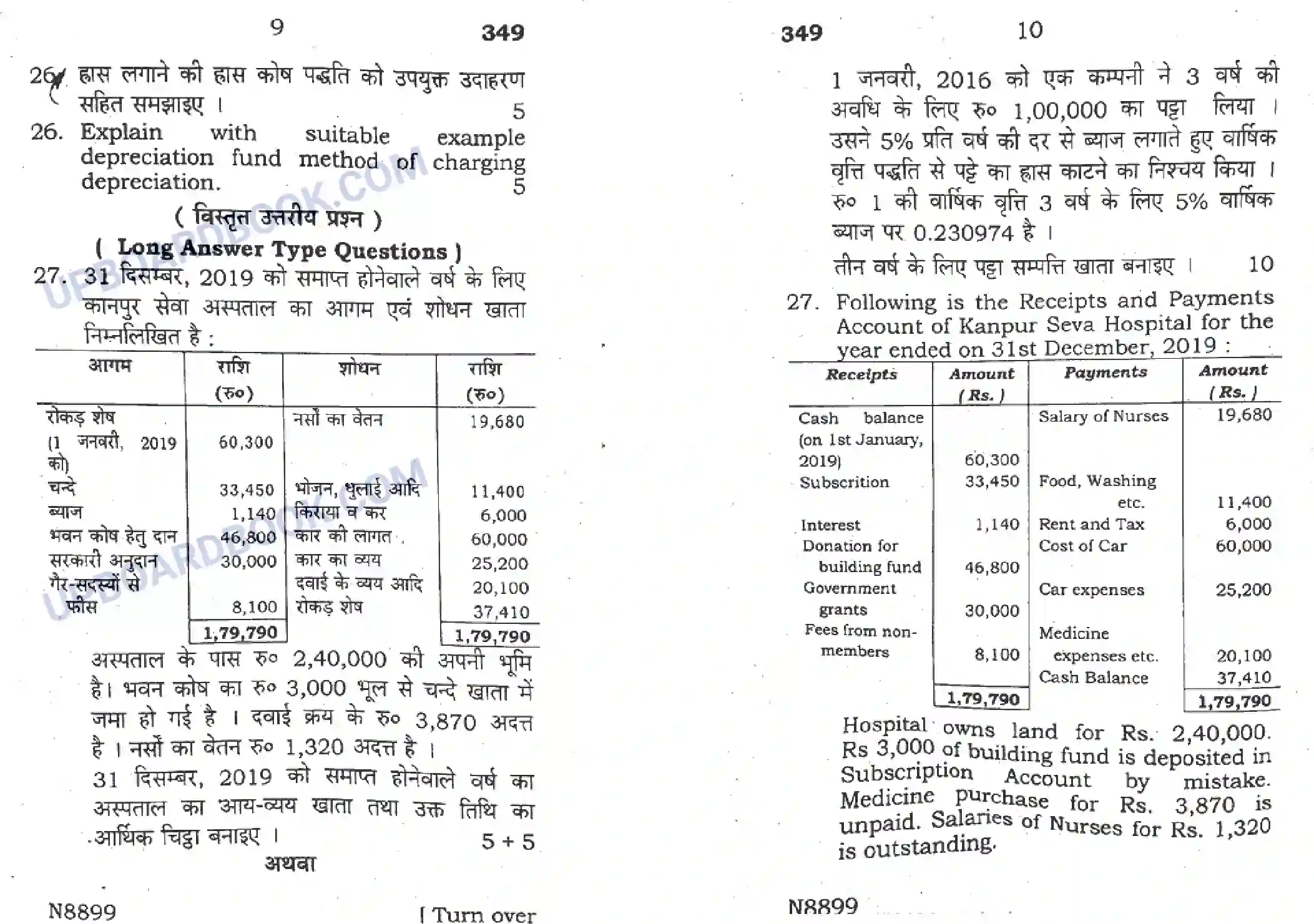 UP Board Class 12th Book Keeping & Accountancy 2020 (349) Previous Year Question Paper Image 5