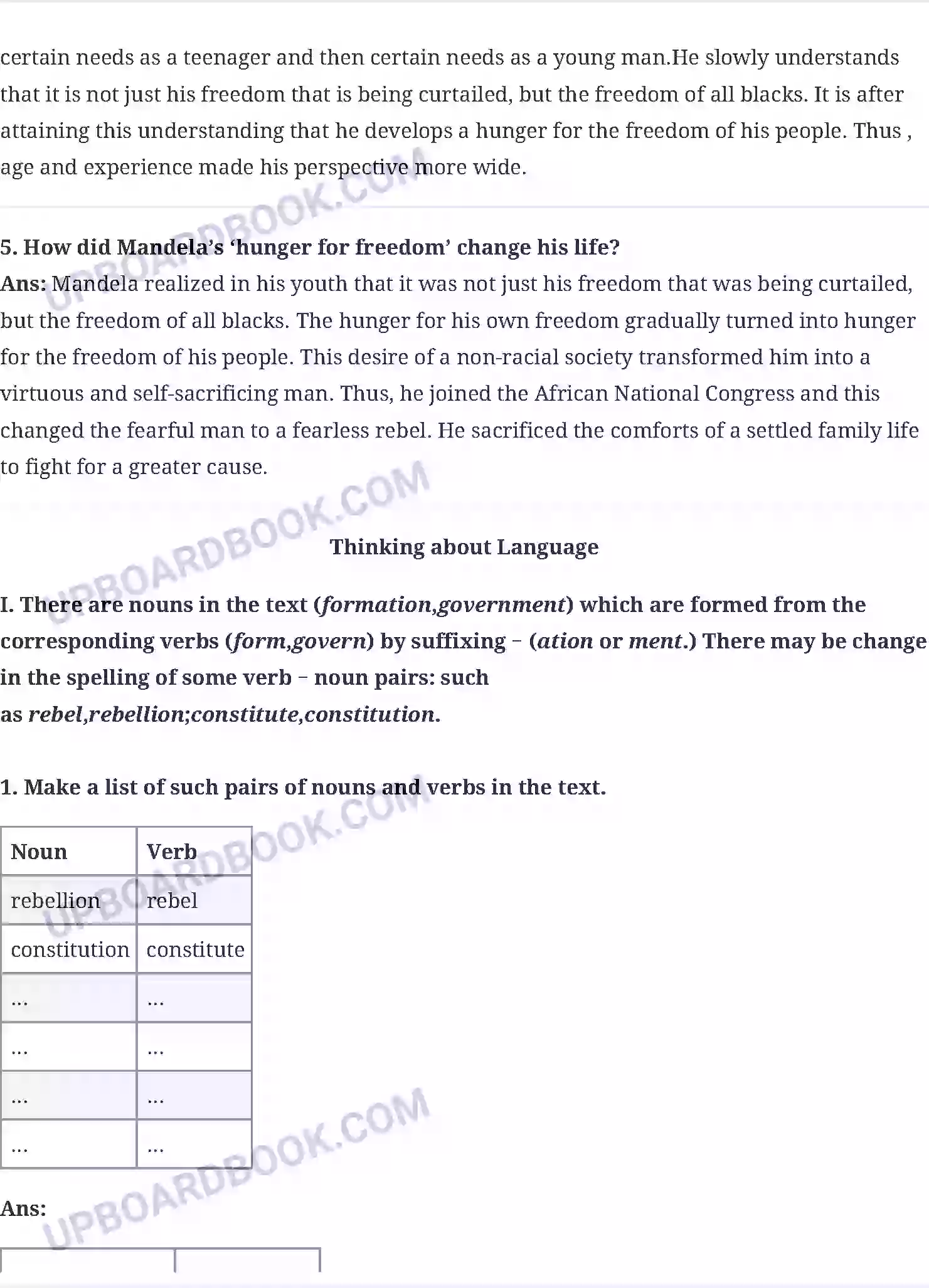 UP Board Solution class 10 English 2. Long Walk To Freedom Image 5