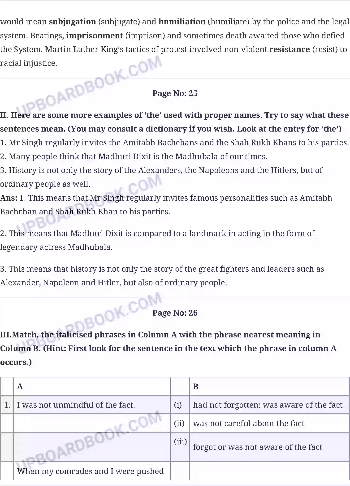 UP Board Solution class 10 English 2. Long Walk To Freedom Image 7