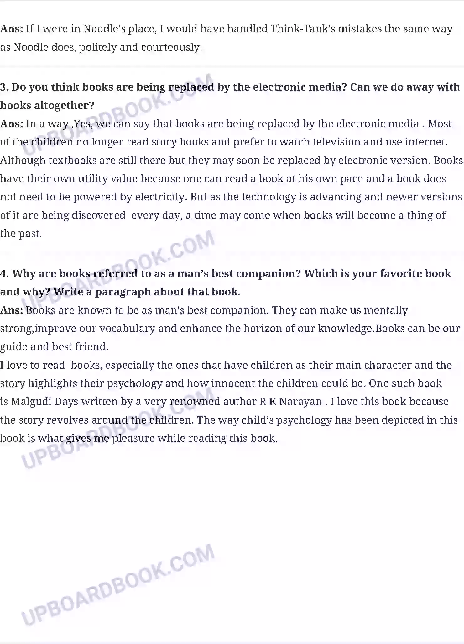 UP Board Solution class 10 English 10. The Book that Saved the Earth Image 2