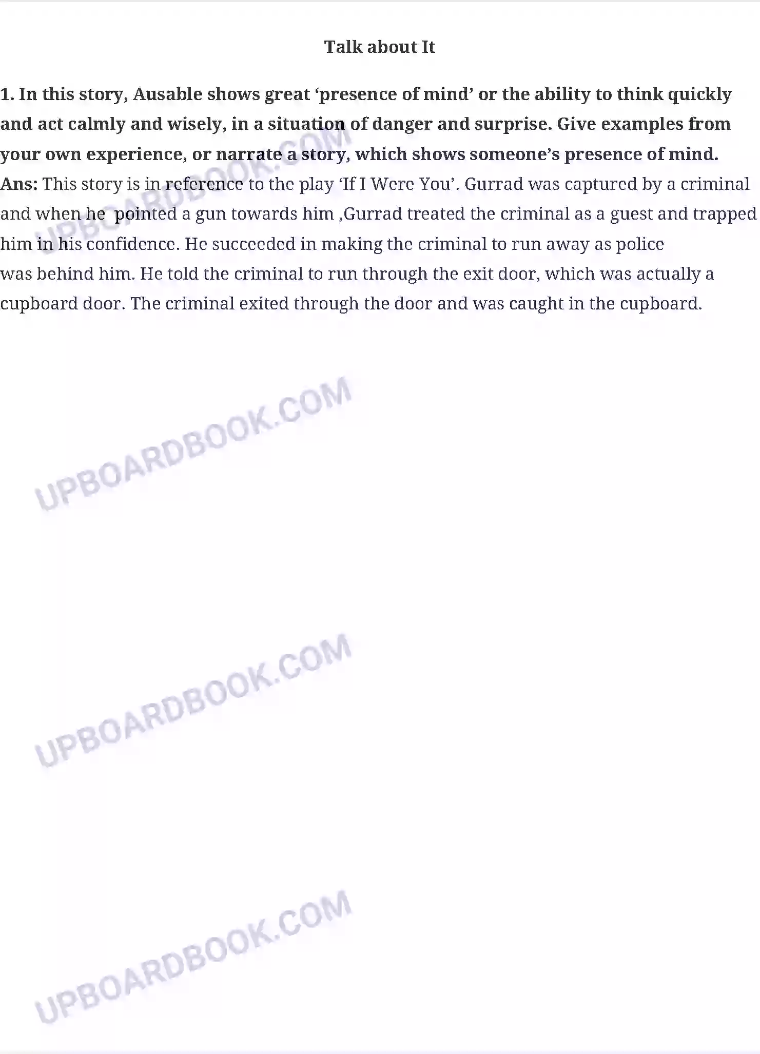 UP Board Solution class 10 English 3. The Midnight Visitor Image 3