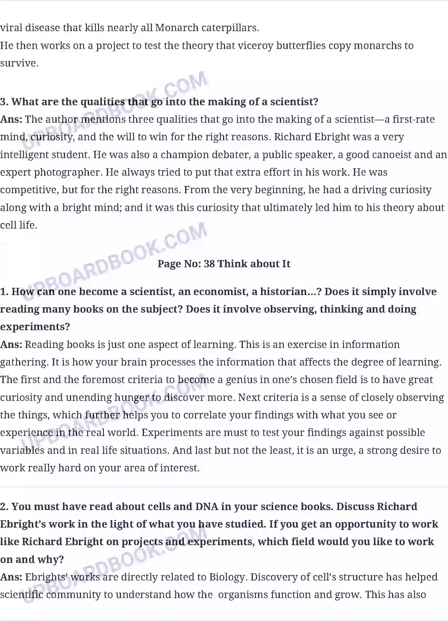 UP Board Solution class 10 English 6. The Making of a Scientist Image 2