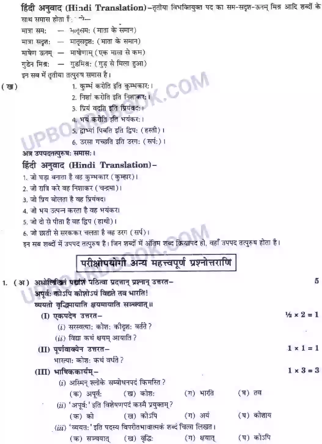 UP Board Solution class 10 Hindi 1. वाड्मयं तपः Image 17