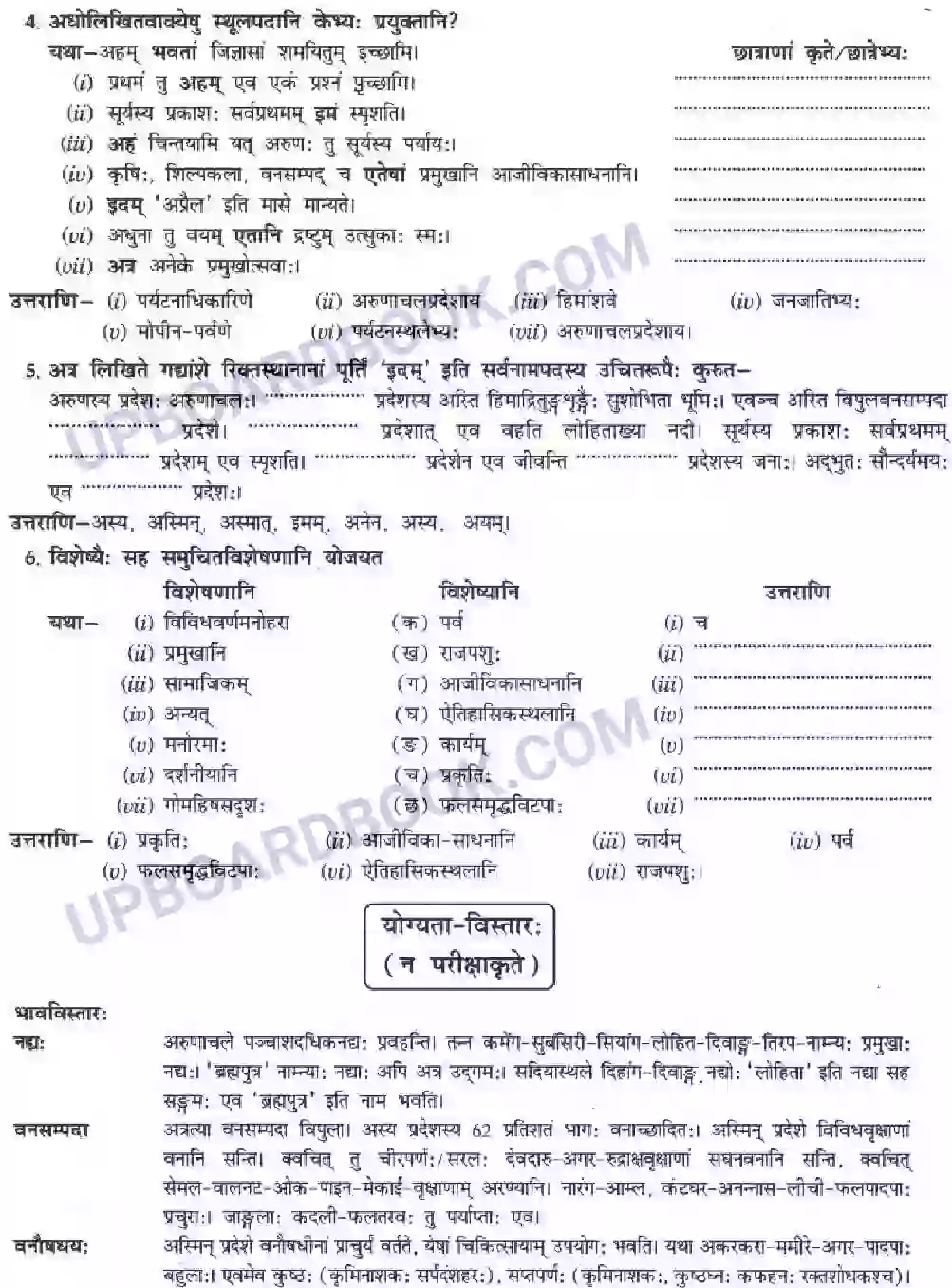 UP Board Solution Class 10 Hindi 10. सुस्वागत भो ! अरुणाचलेऽस्मिन् Image 9