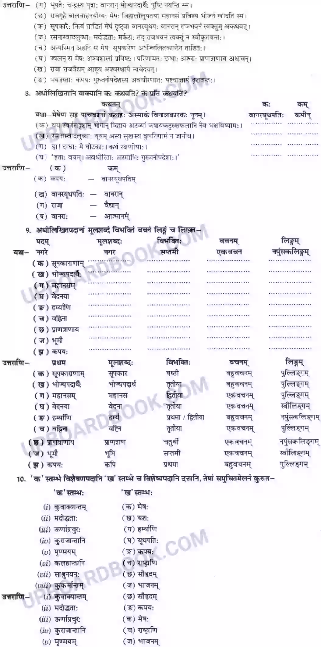 UP Board Solution class 10 Hindi 2. आज्ञा गुरूणां हि अविचारणीया Image 12