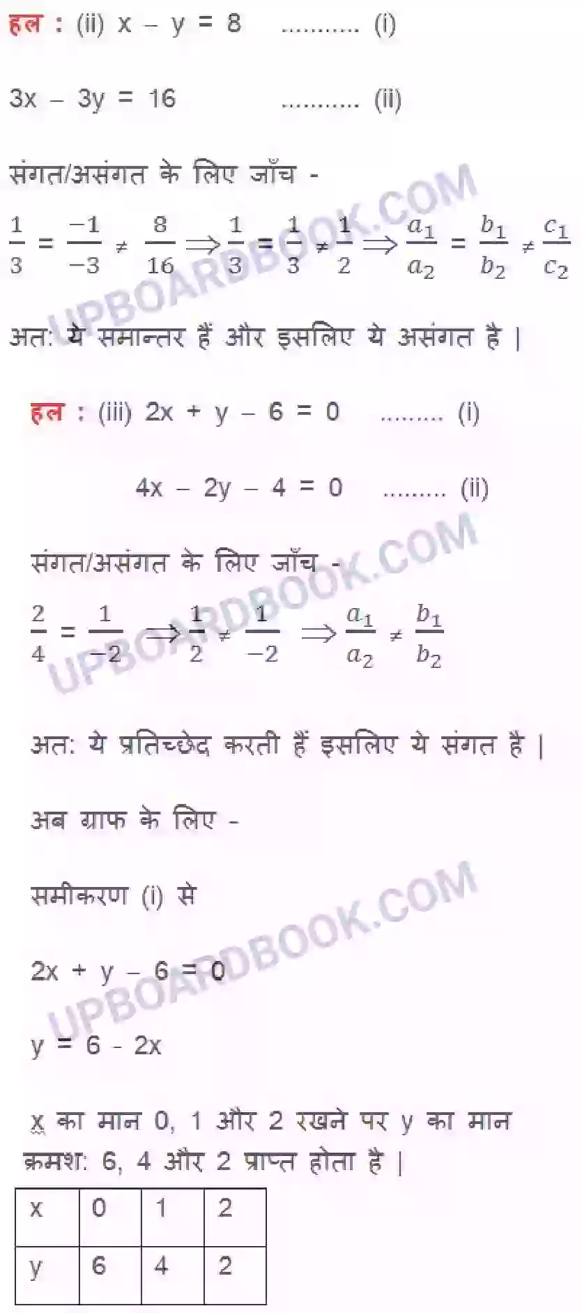 UP Board Solution class 10 Maths 3. दो चर वाले रैखिक समीकरण युग्म Image 18