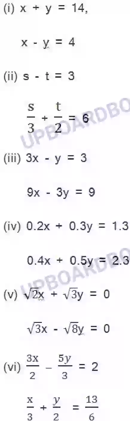 UP Board Solution class 10 Maths 3. दो चर वाले रैखिक समीकरण युग्म Image 27