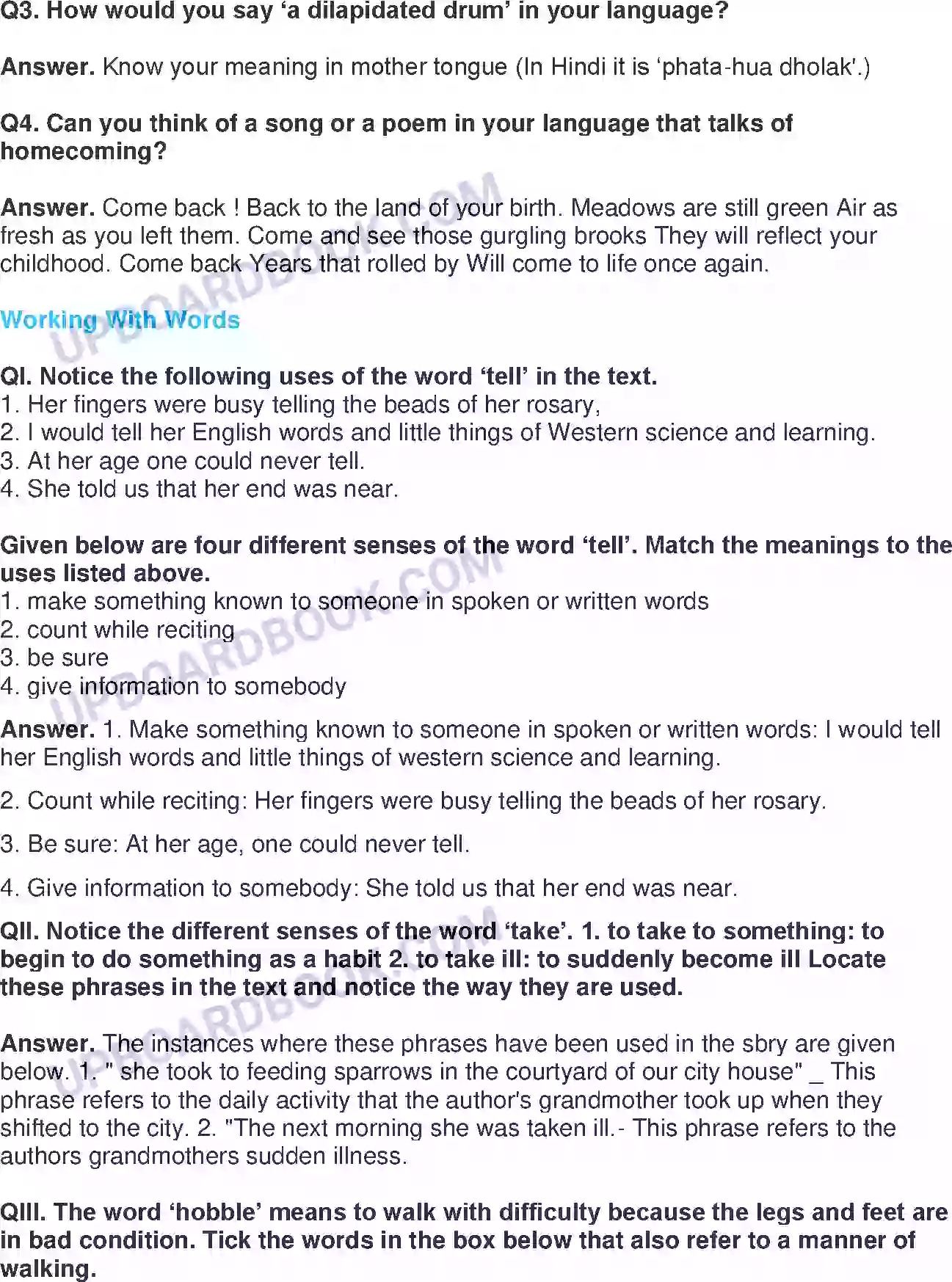UP Board Solution class 11 English 1. The Portrait of lady Image 4
