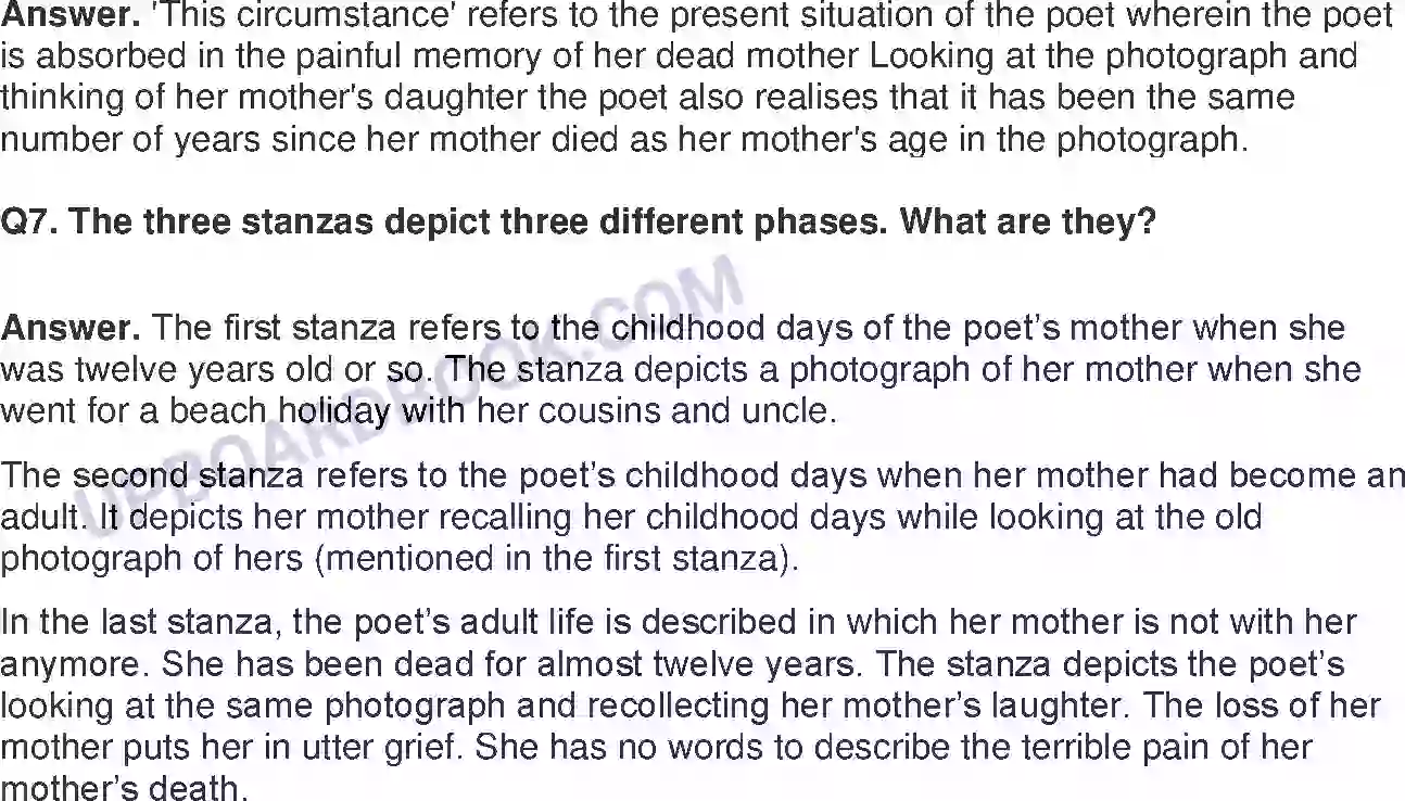 UP Board Solution class 11 English 1. The Portrait of lady Image 6