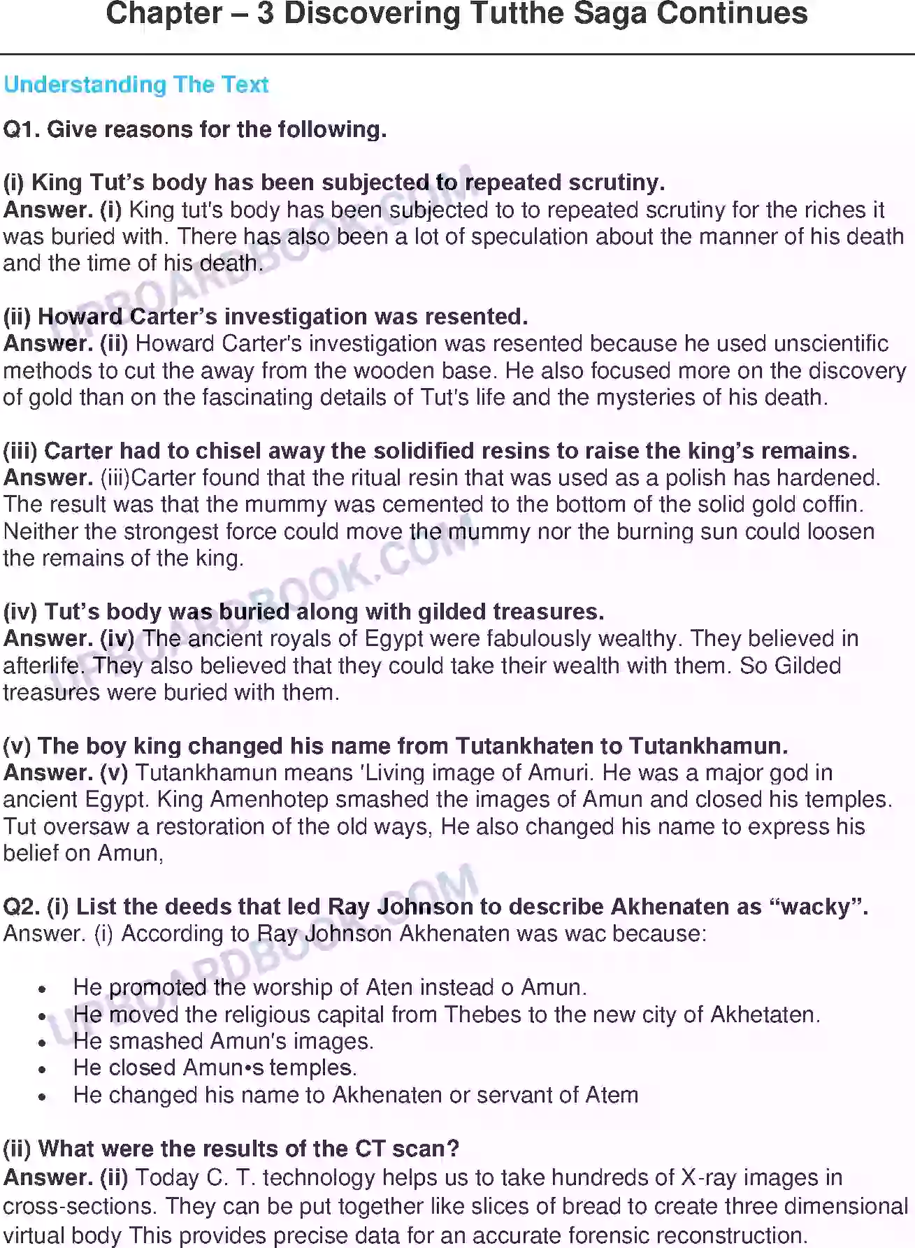 UP Board Solution class 11 English 3. Discovering Tut The Saga Continues Image 1