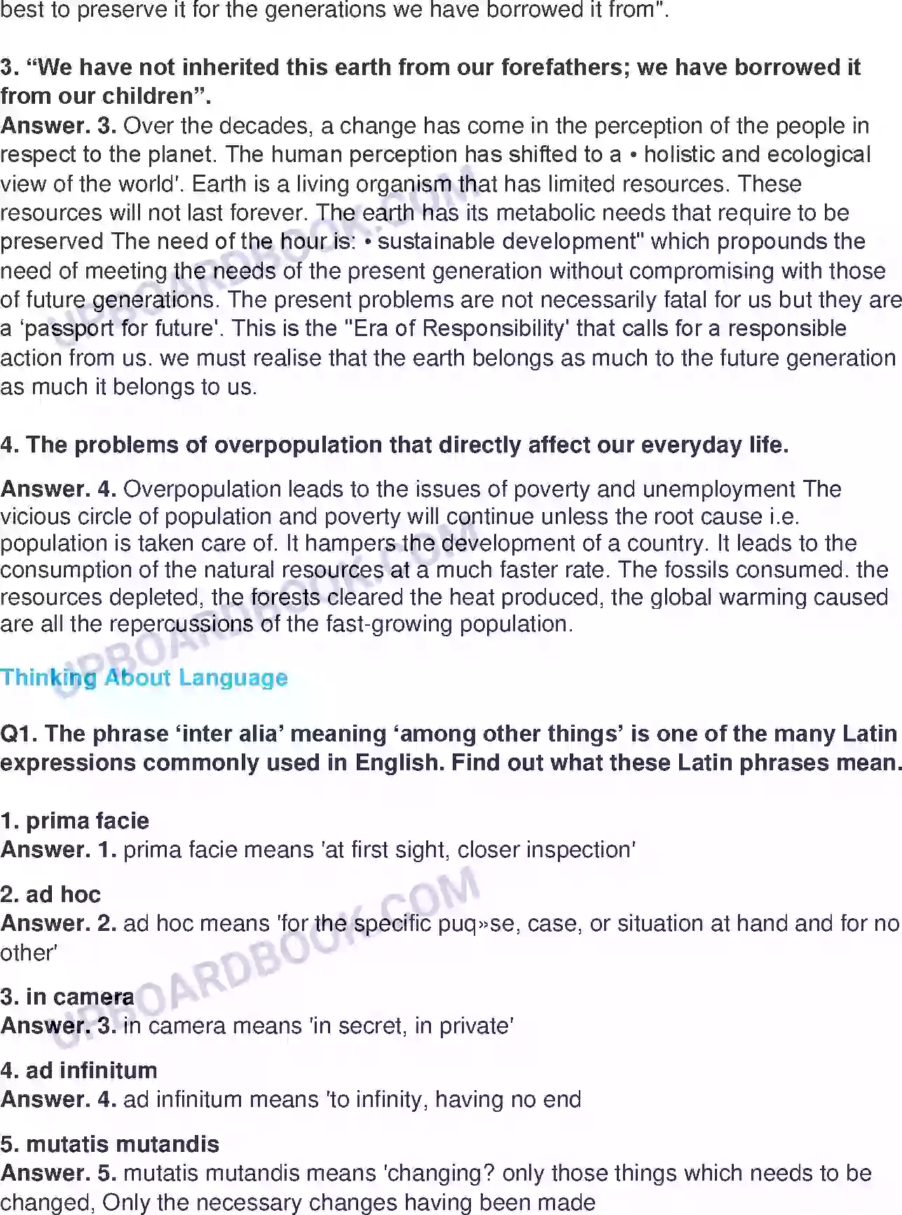 UP Board Solution class 11 English 5. The Ailing Planet the Green Movement’s Role Image 3