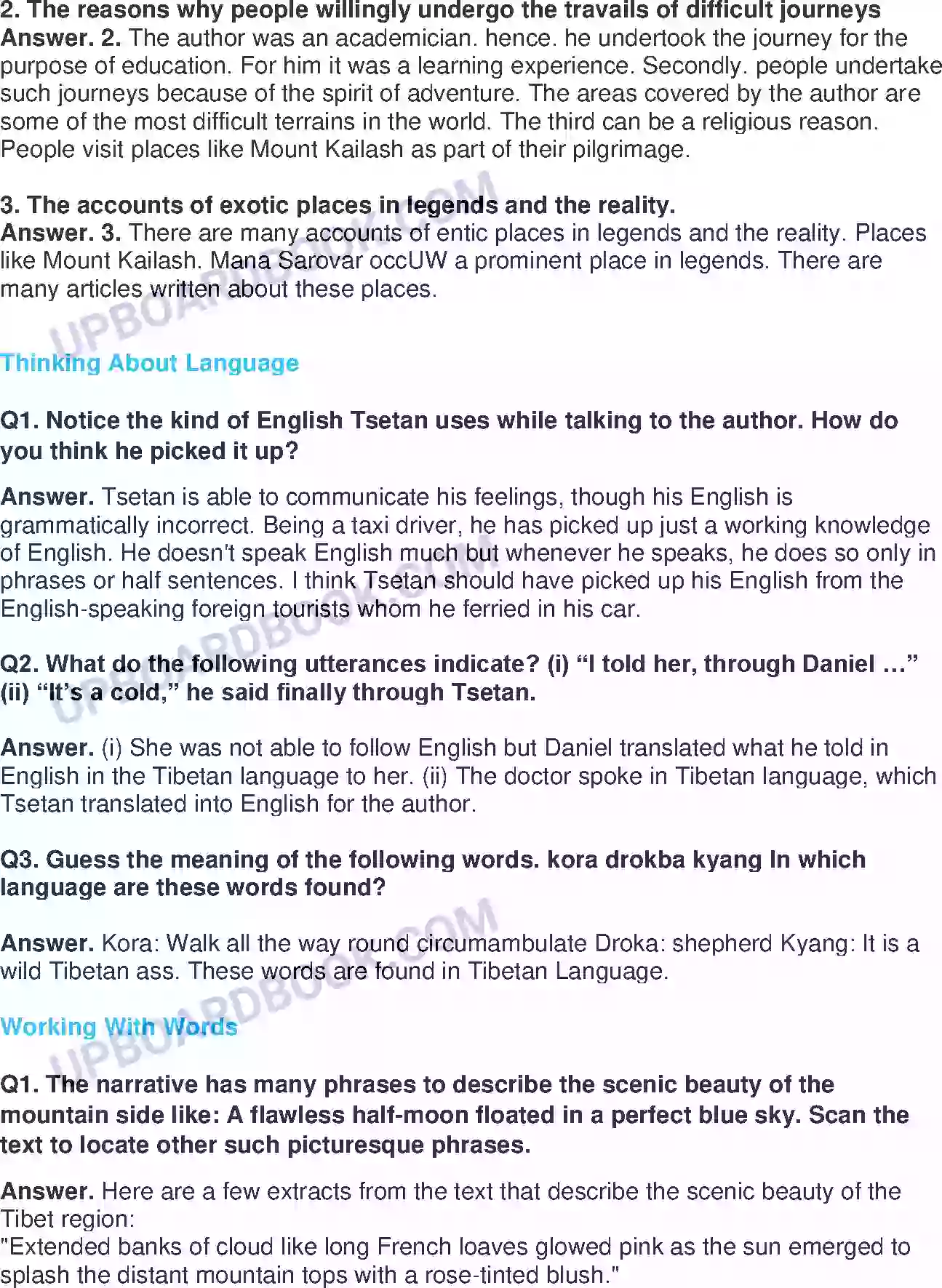 UP Board Solution class 11 English 8. Silk Road Image 3