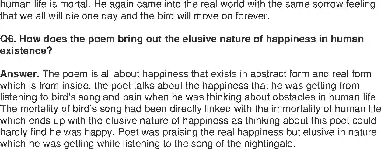 UP Board Solution class 11 English 19. Ode To Nightingale - (Poetry) Image 2