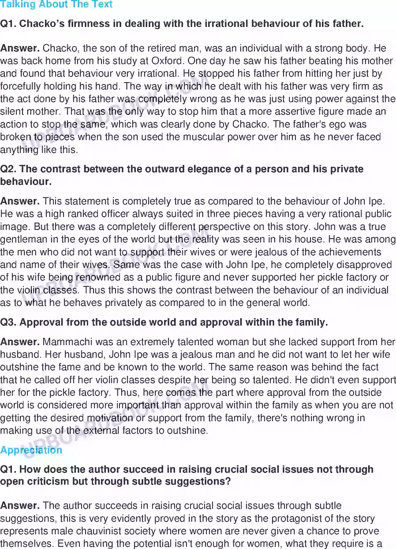 UP Board Solution class 11 English 5. Pappachi’s Moth - (Short Stories) Image 2