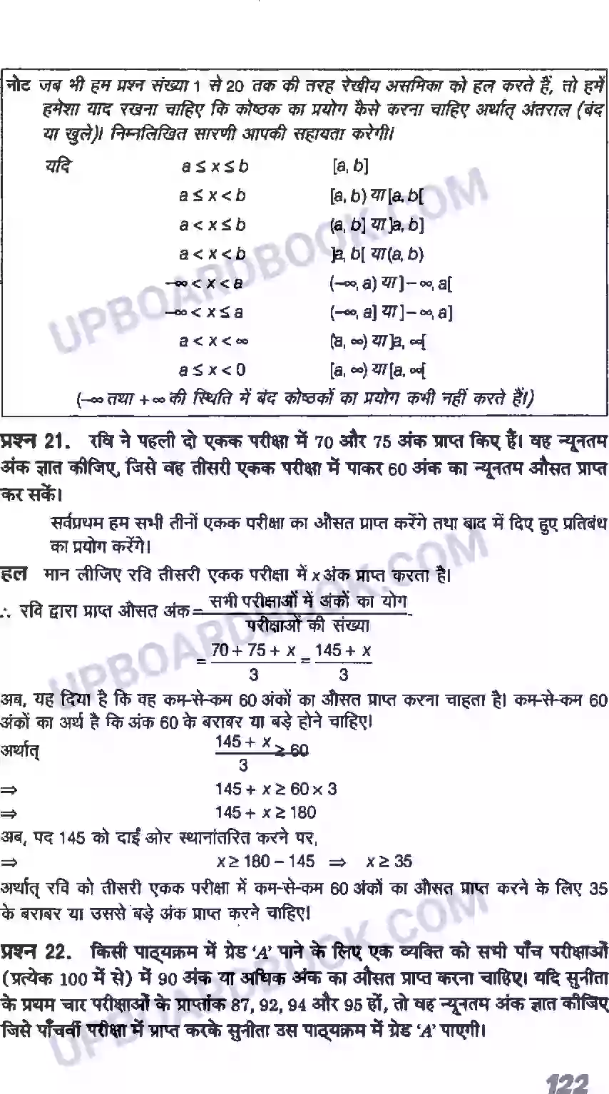 UP Board Solution class 11 Maths 6. रैखिक असमिकाएँ Image 10