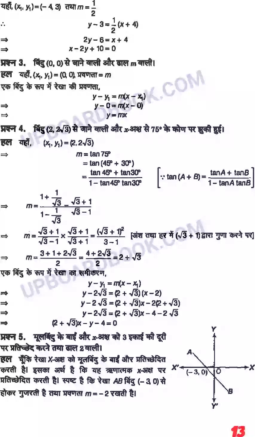 UP Board Solution class 11 Maths 10. सरल रेखाएँ Image 11