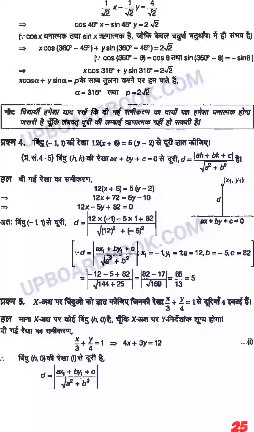UP Board Solution class 11 Maths 10. सरल रेखाएँ Image 23