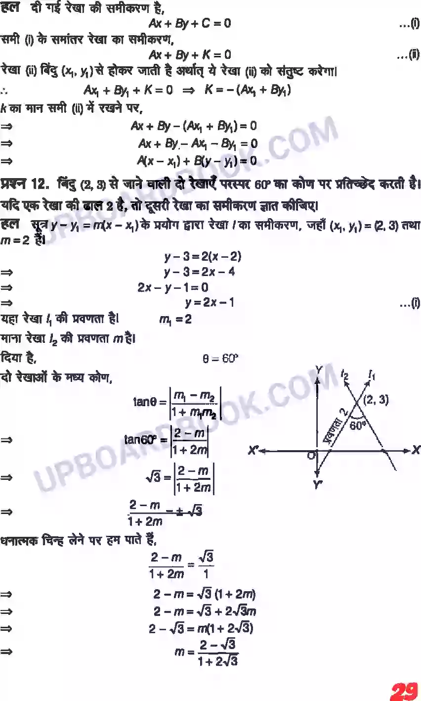 UP Board Solution class 11 Maths 10. सरल रेखाएँ Image 27