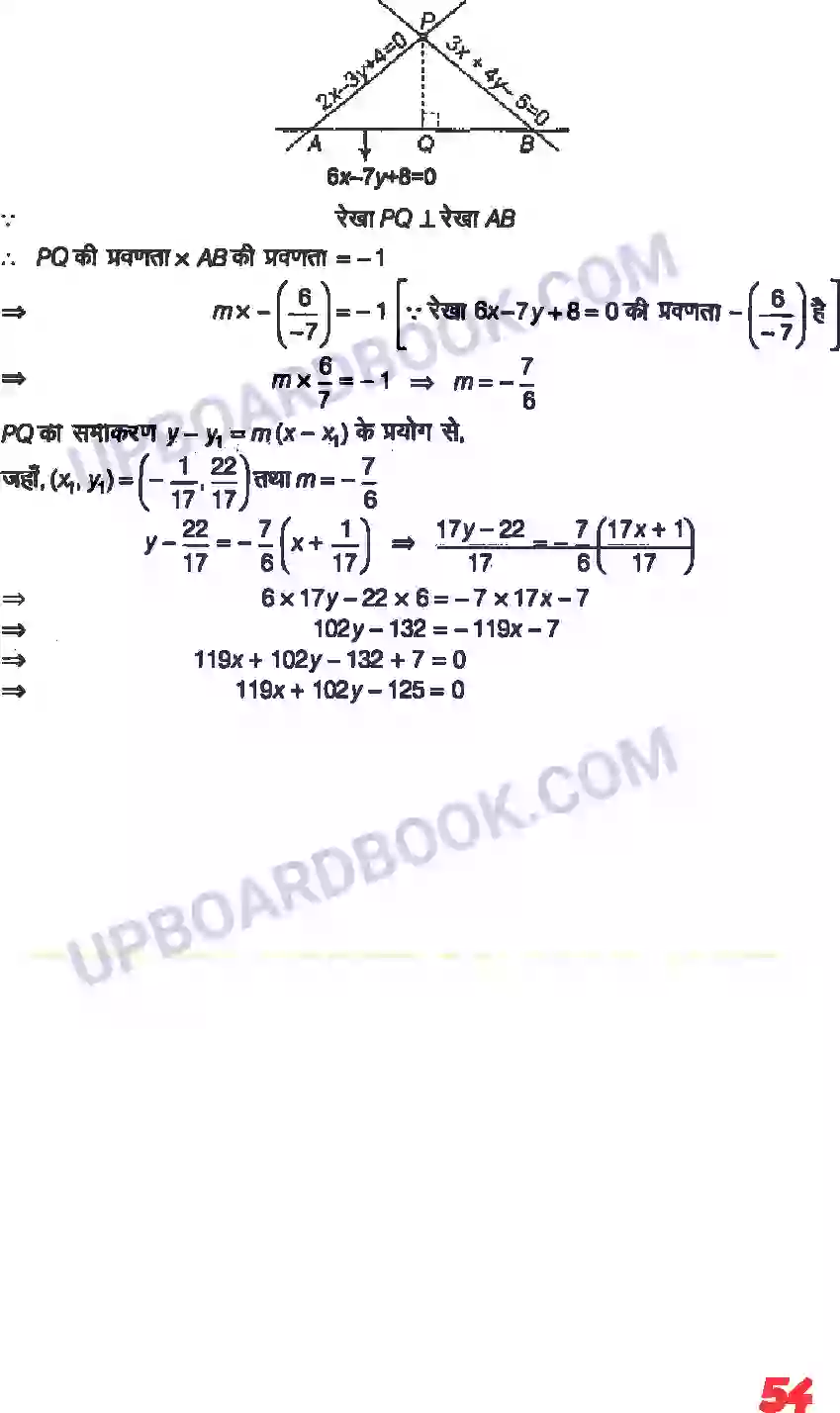 UP Board Solution class 11 Maths 10. सरल रेखाएँ Image 52