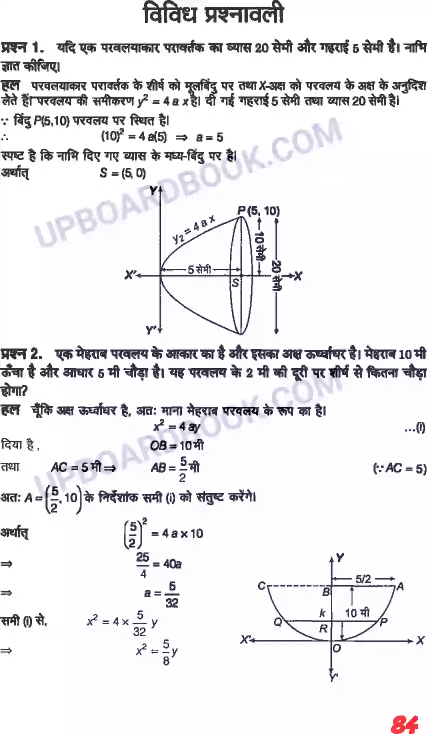UP Board Solution class 11 Maths 11. शांकव परिच्छेदन Image 30