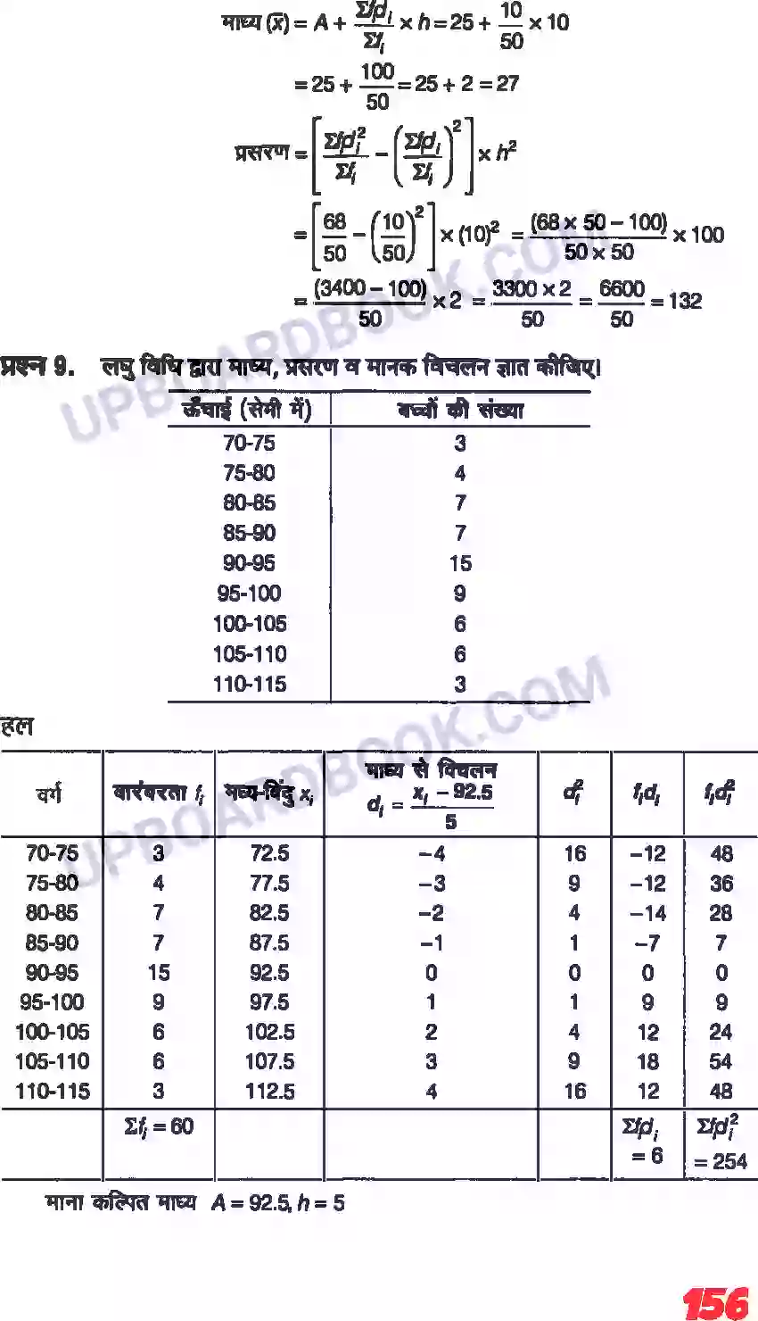 UP Board Solution class 11 Maths 15. सांख्यिकी Image 15