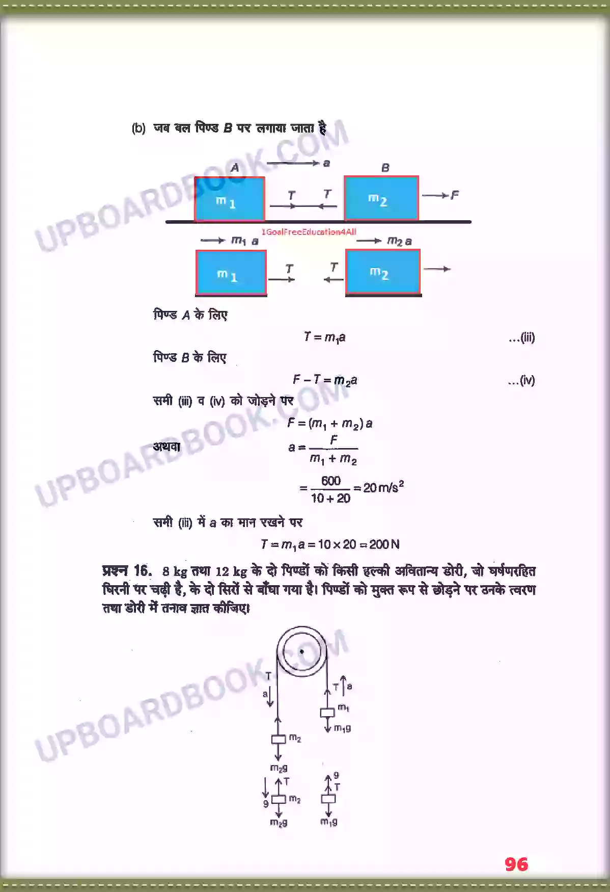 UP Board Solution class 11 Physics 5. गति के नियम Image 12