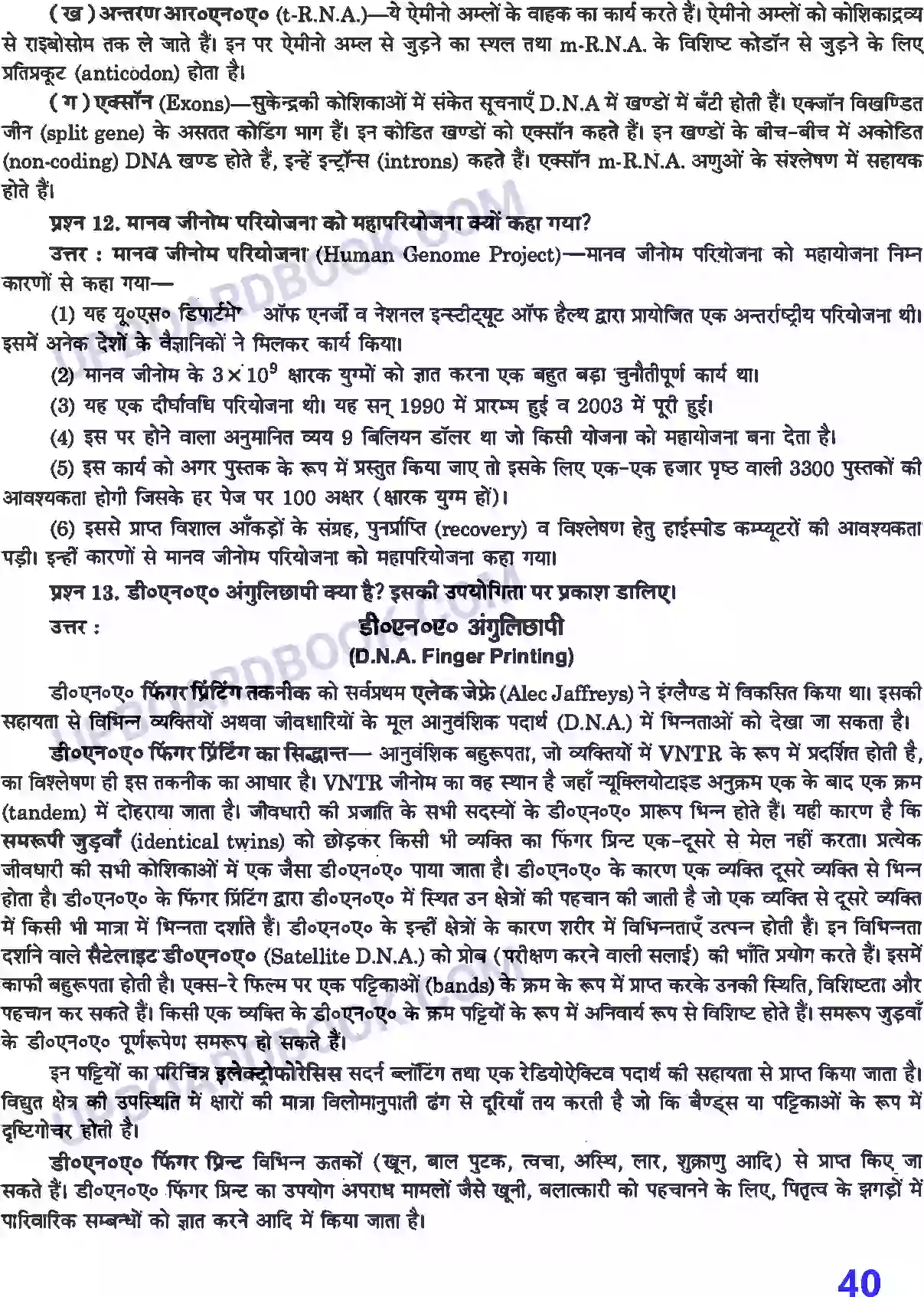 UP Board Solution class 12 Biology 6. वंशागति के आण्विक आधार Image 6