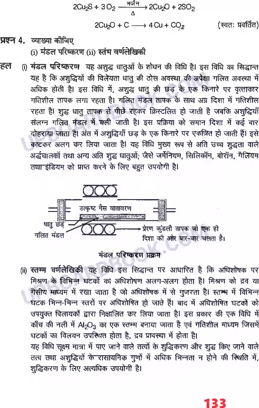 UP Board Solution Class 12 Chemistry 6. तत्वों के निष्कर्षण के सिद्धांत एवं प्रक्रम Image 3