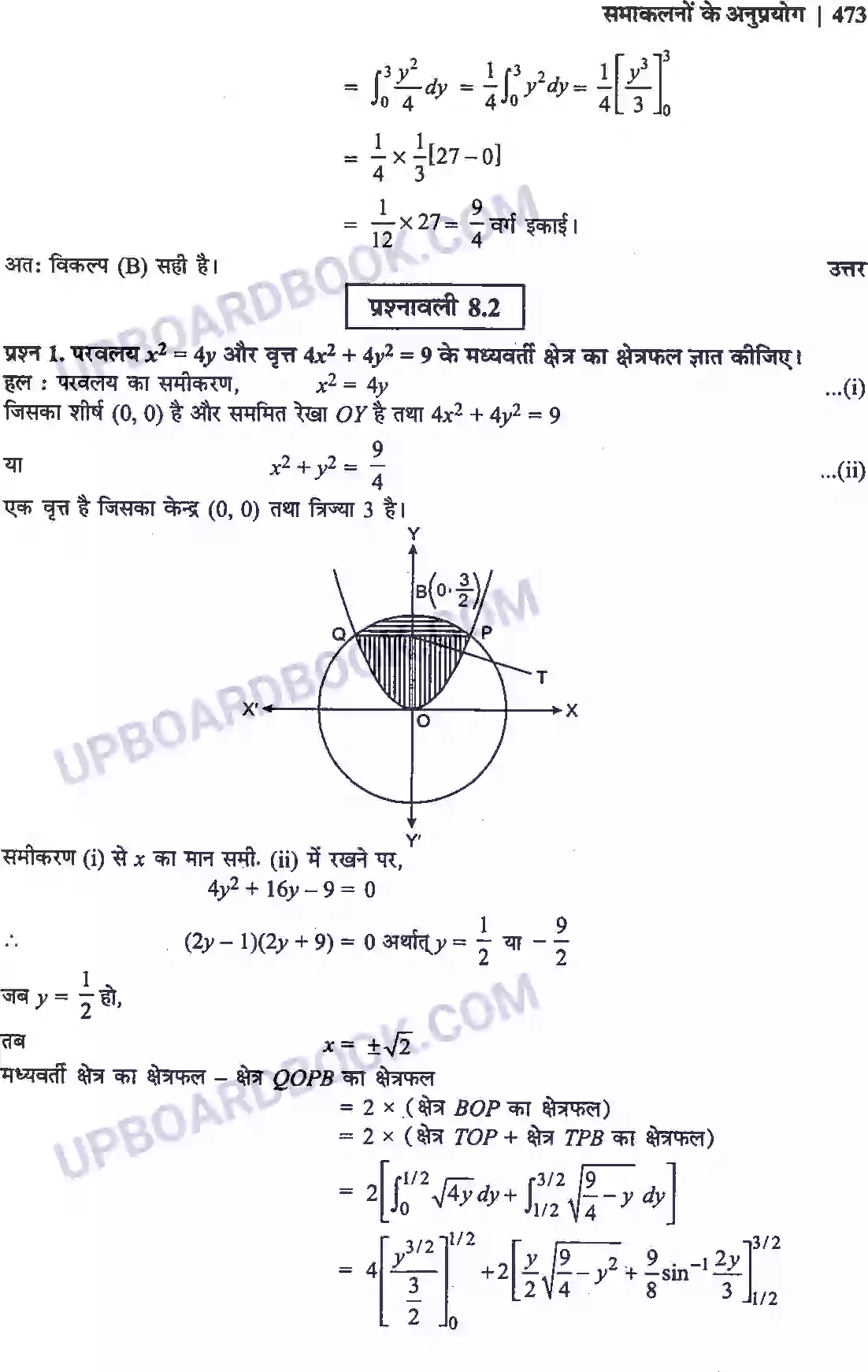 UP Board Solution Class 12 Maths 8. समाकलनों के अनुप्रयोग Image 11