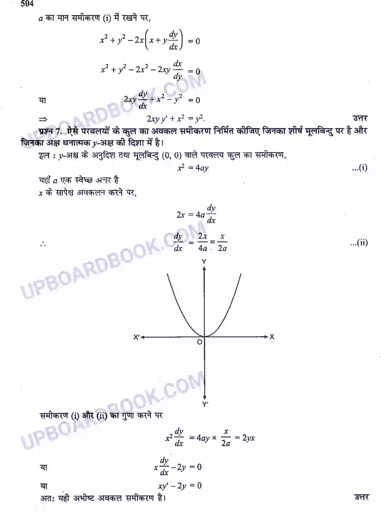 UP Board Solution Class 12 Maths 9. अवकल समीकरण Image 10