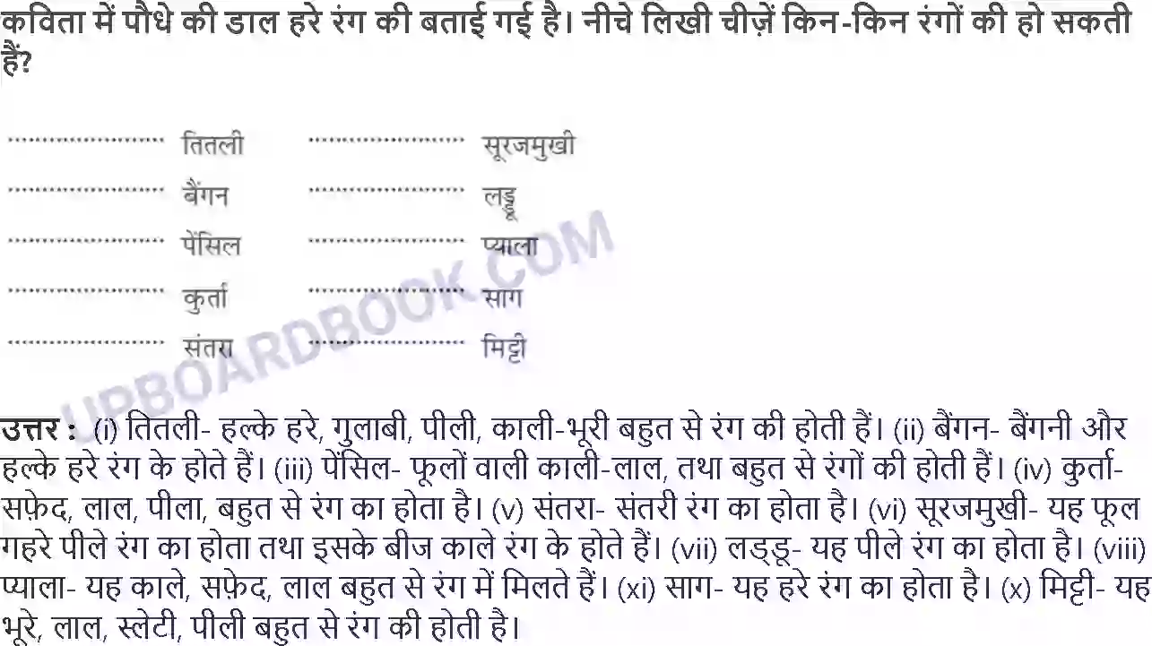 UP Board Solution class 2 Hindi 8. तितली और कली Image 4