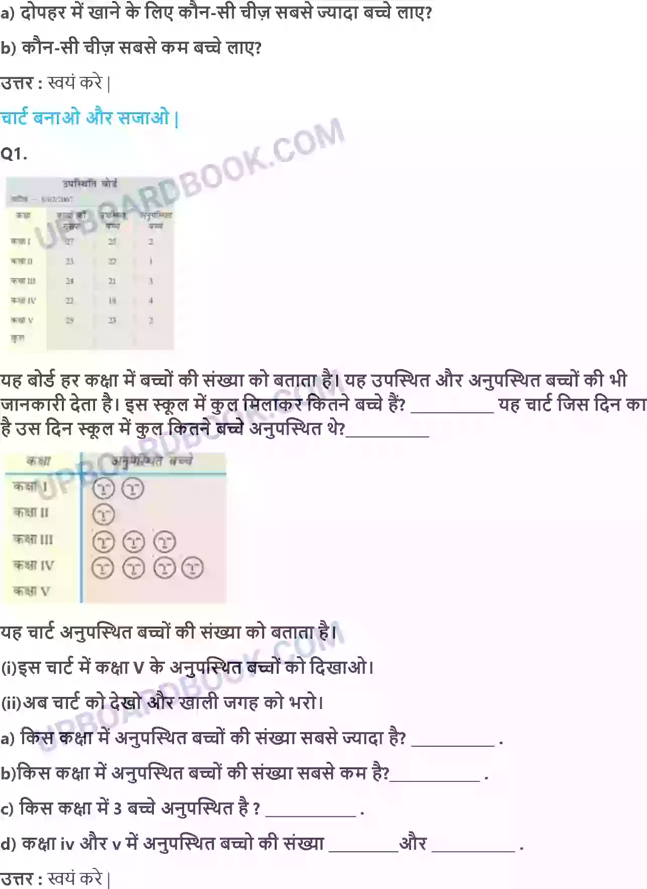 UP Board Solution class 3 Maths 13. स्मार्ट चार्ट Image 5