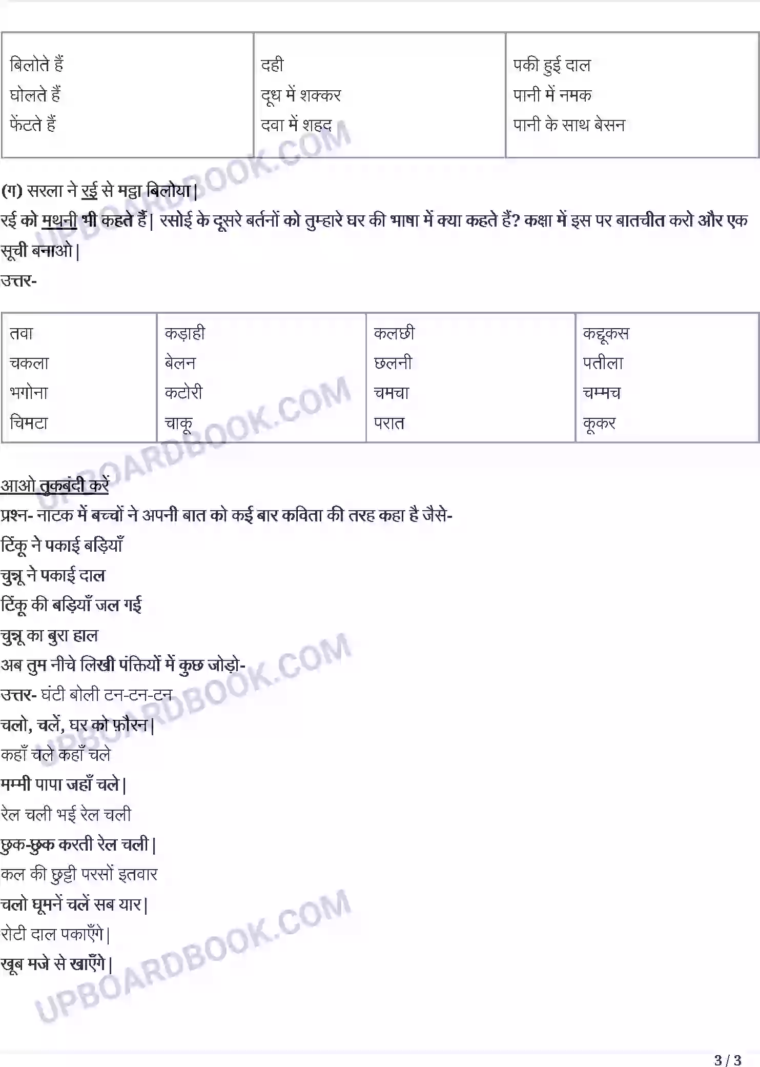 UP Board Solution Class 4 Hindi 10. थप्प रोटी थप्प दाल Image 3