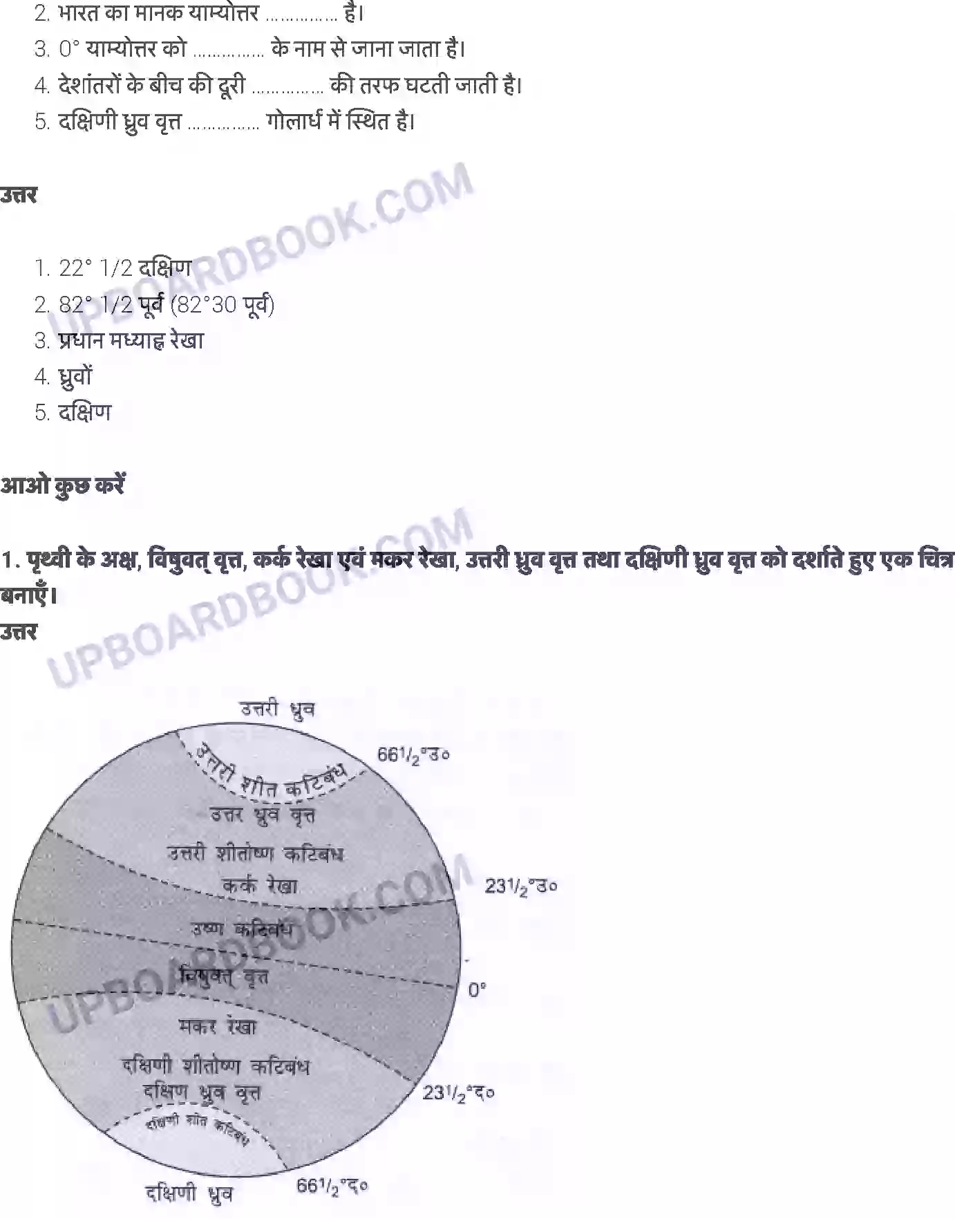 UP Board Solution Class 6 EVS 2. ग्लोब अक्षांश एवं देशांतर Image 3