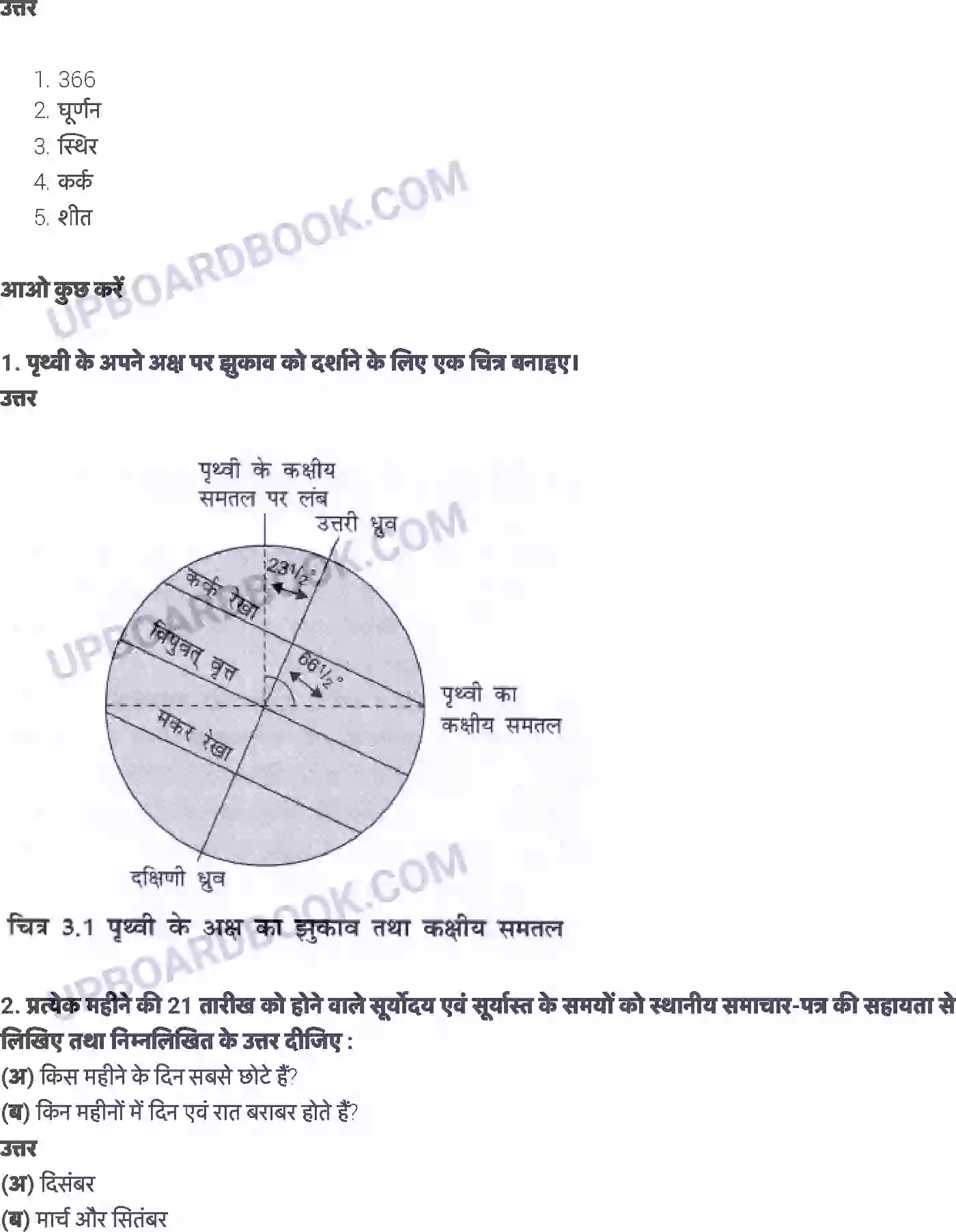 UP Board Solution class 6 EVS 3. पृथ्वी की गतियां Image 3