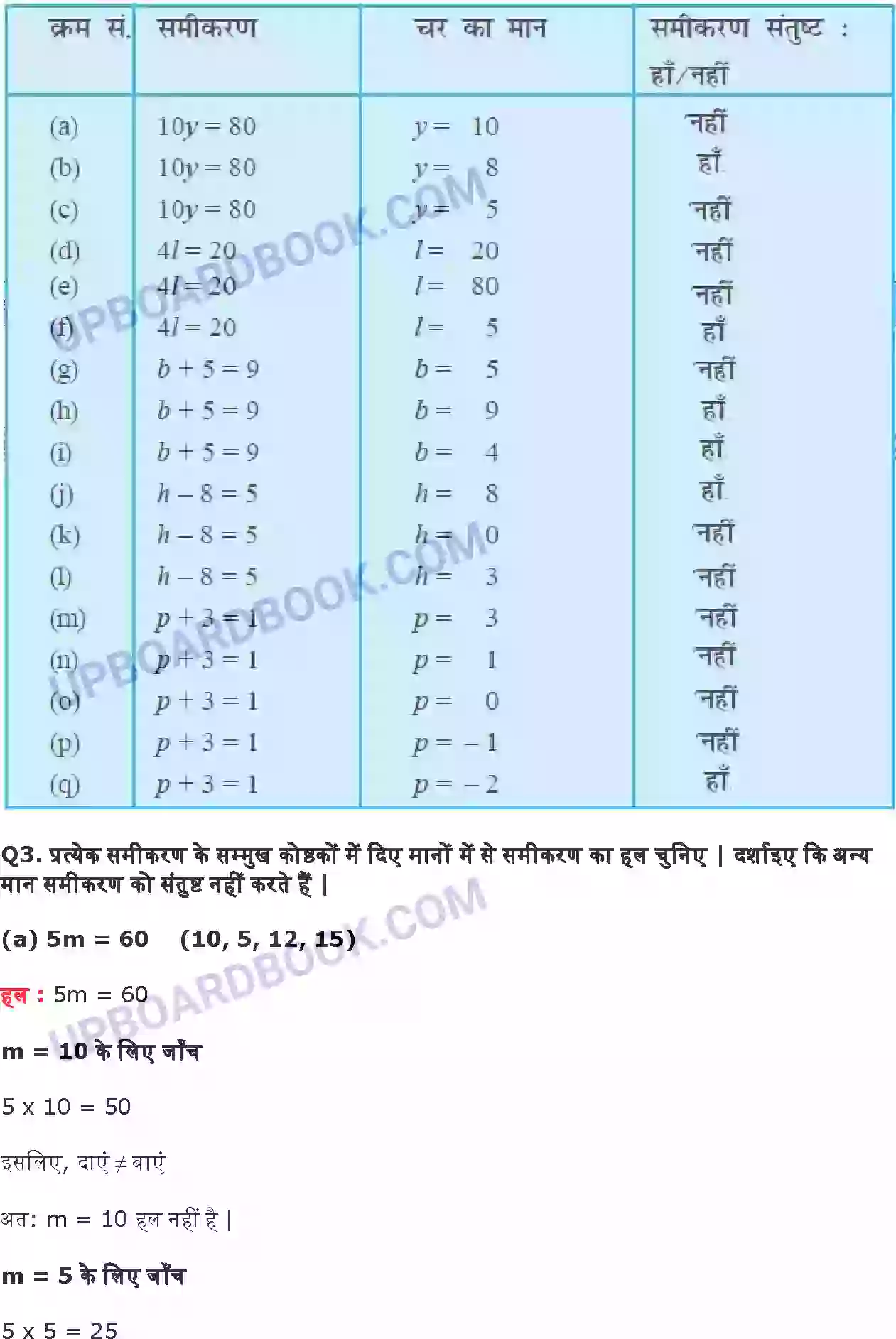 UP Board Solution class 6 Maths 11. बीजगणित Image 12