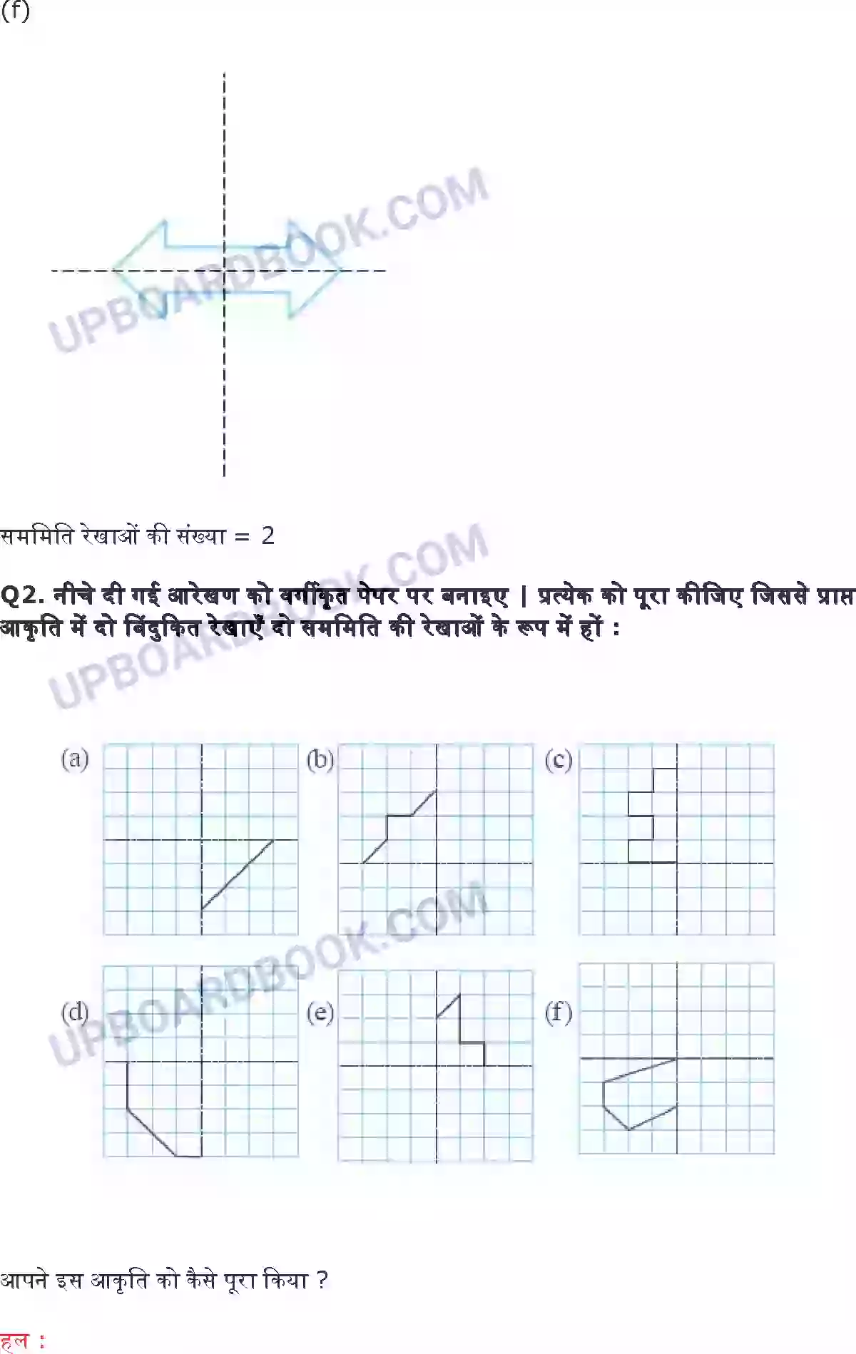 UP Board Solution class 6 Maths 13. सममिति Image 11