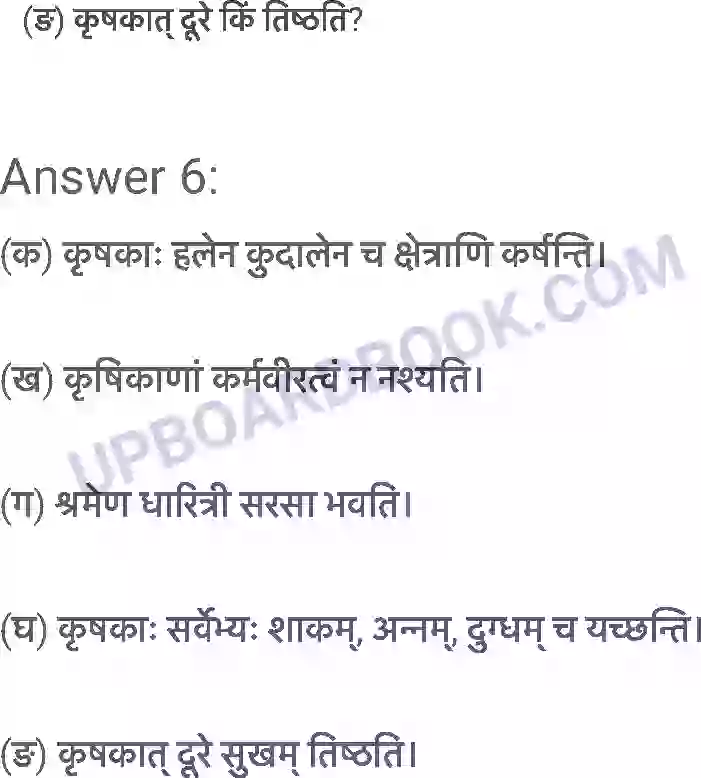 UP Board Solution class 6 Sanskrit 10. कृषिकाः कर्मवीराः Image 7