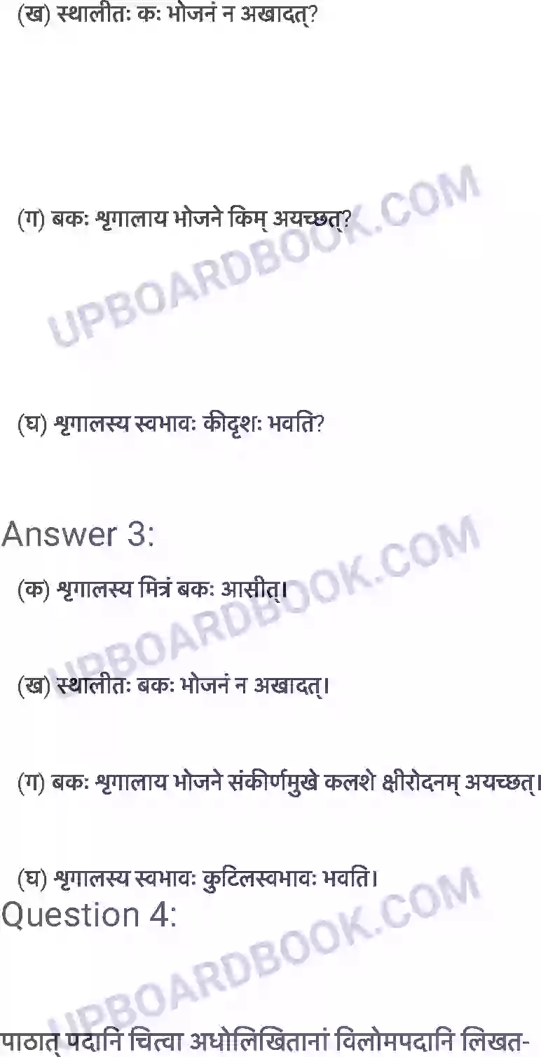 UP Board Solution Class 6 Sanskrit 7. बकस्य प्रतिकारः Image 4