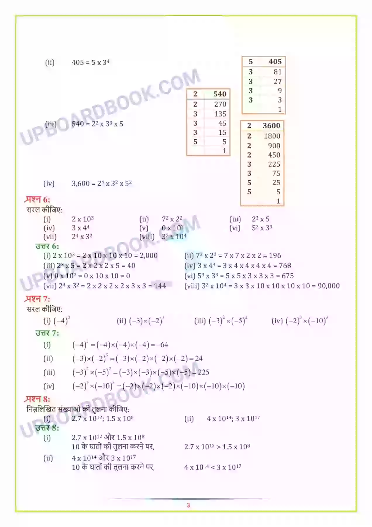 UP Board Solution class 7 Maths 13. घातांक और घात Image 3