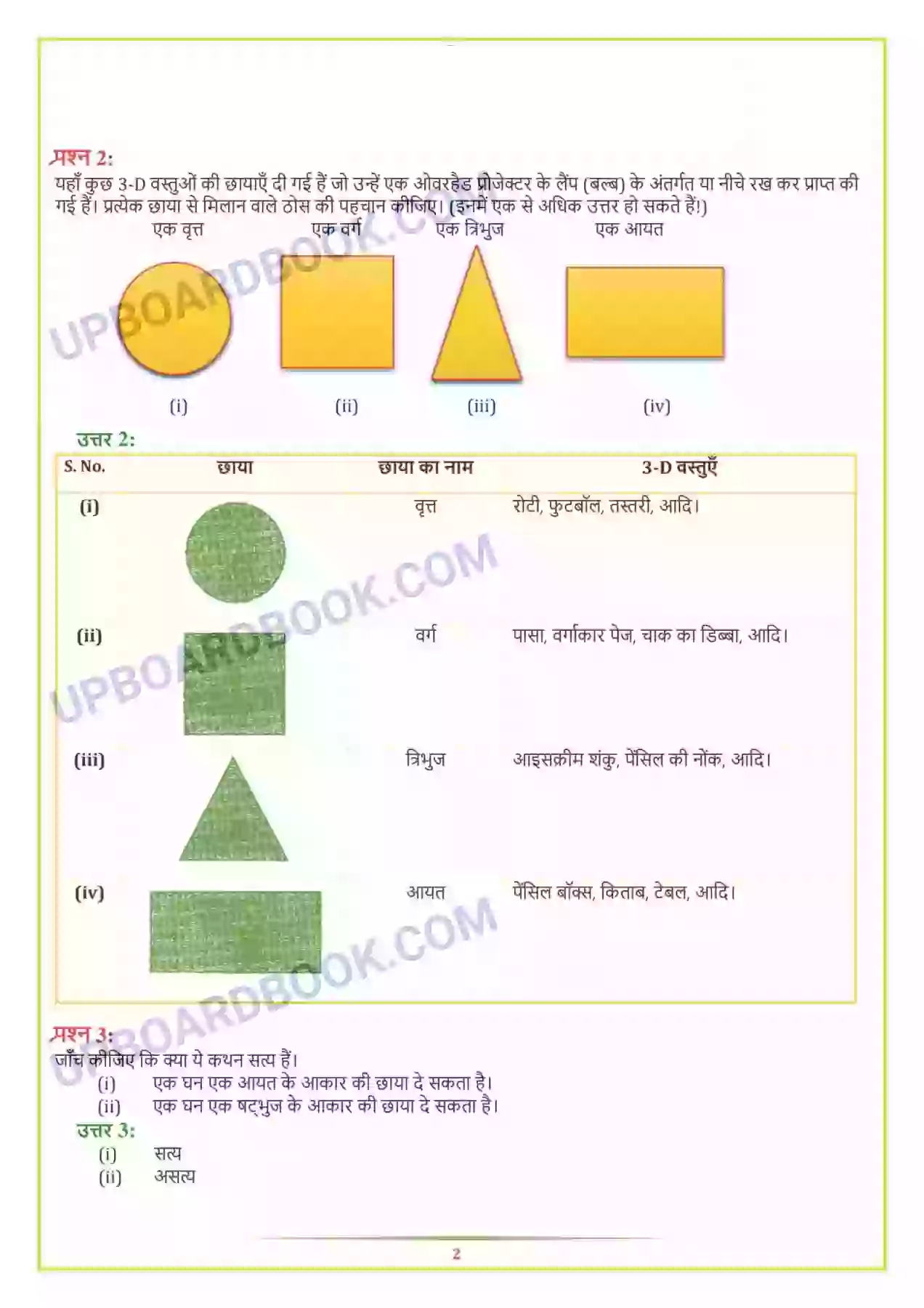 UP Board Solution class 7 Maths 15. ठोस आकारों का चित्रण Image 9