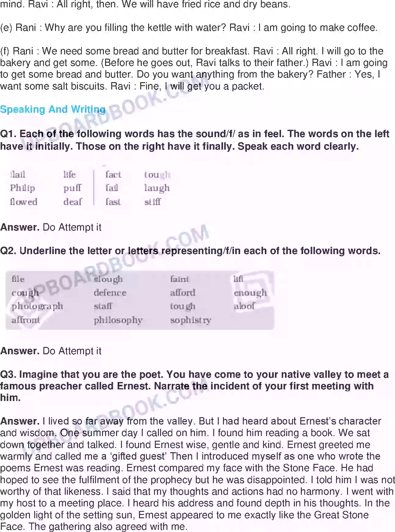 UP Board Solution class 8 English 10. The Great Stone Face - II Image 6